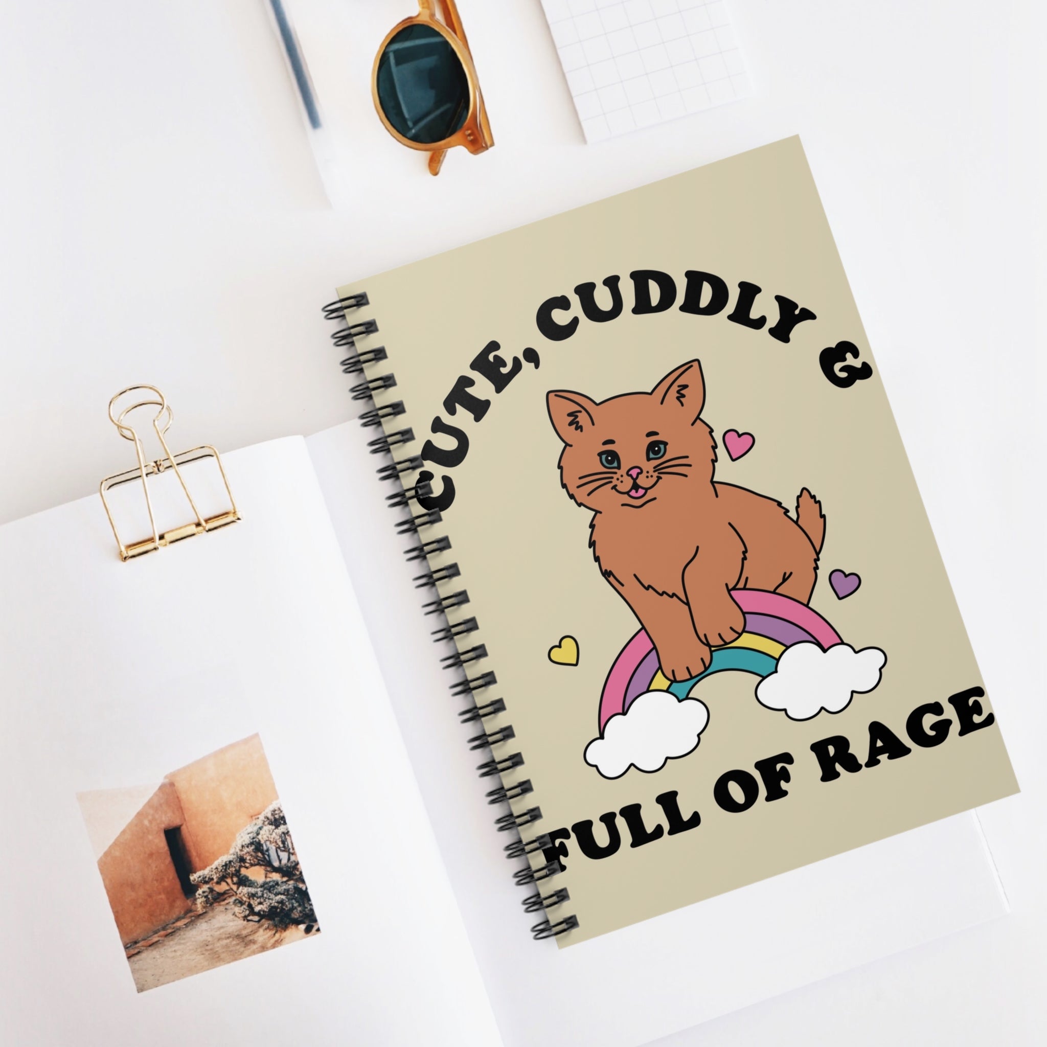 Cute, Cuddly & Full Of Rage A5 Lined Notebook