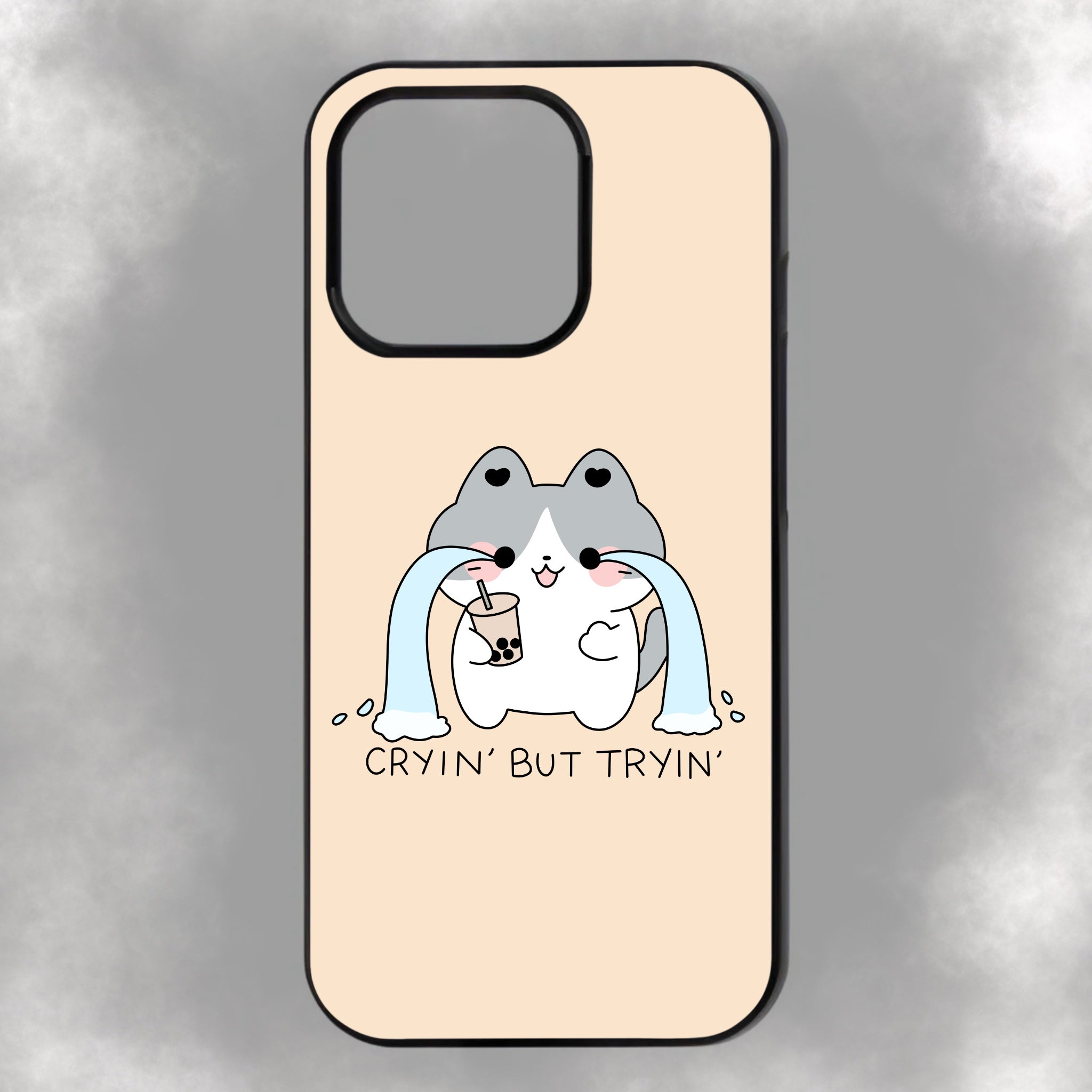 Cryin’ But Tryin’ iPhone Rubber Phone Case