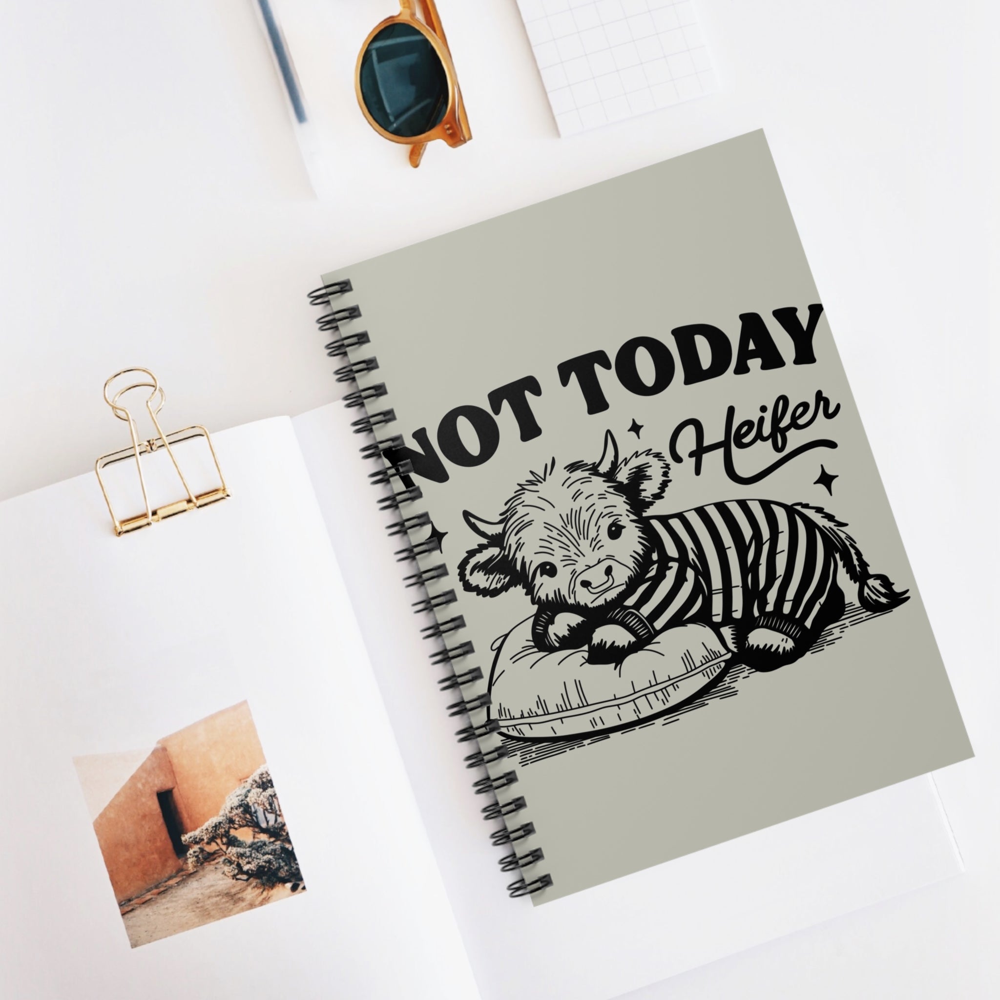 Not Today Heifer A5 Lined Notebook