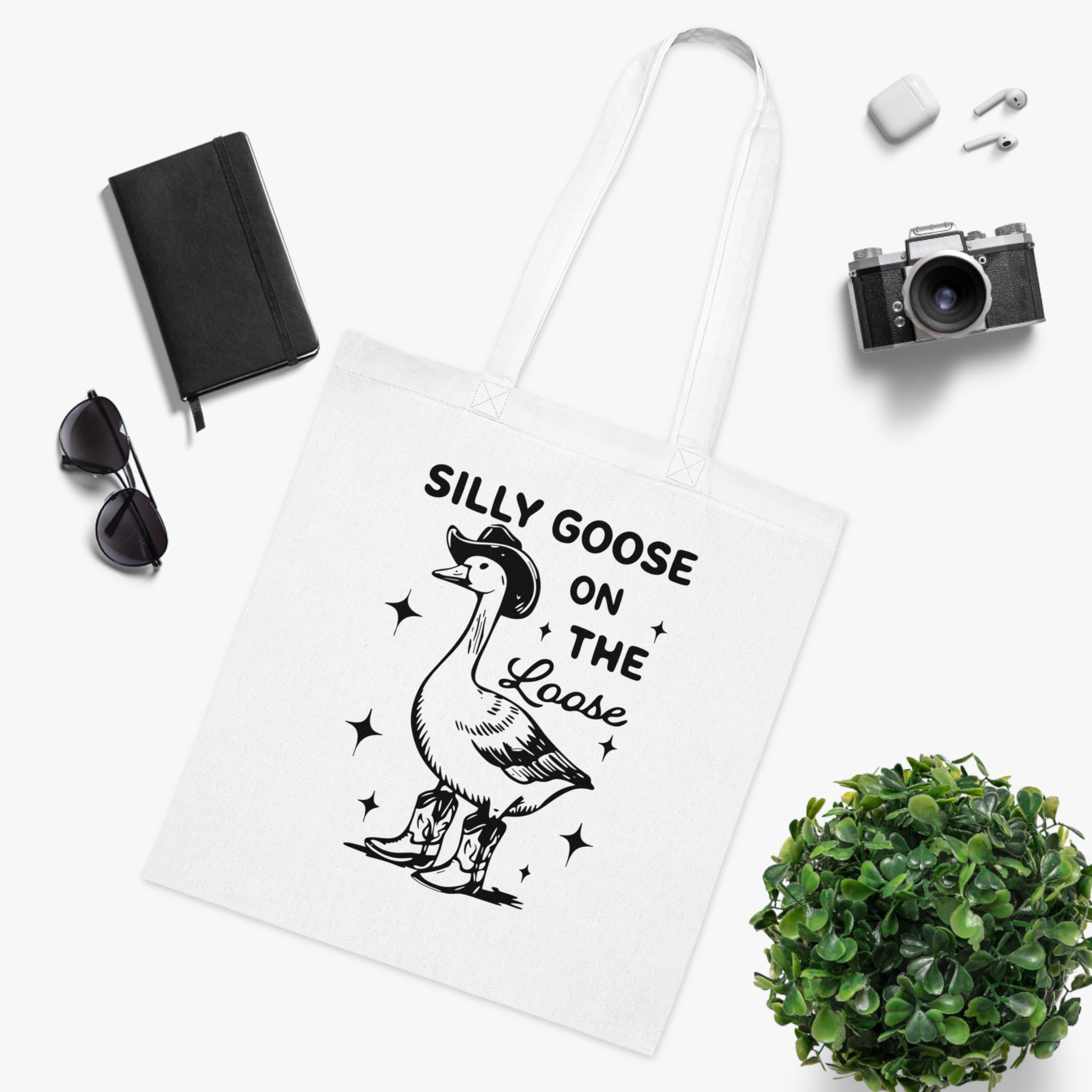 Silly Goose On The Loose White Tote Bag