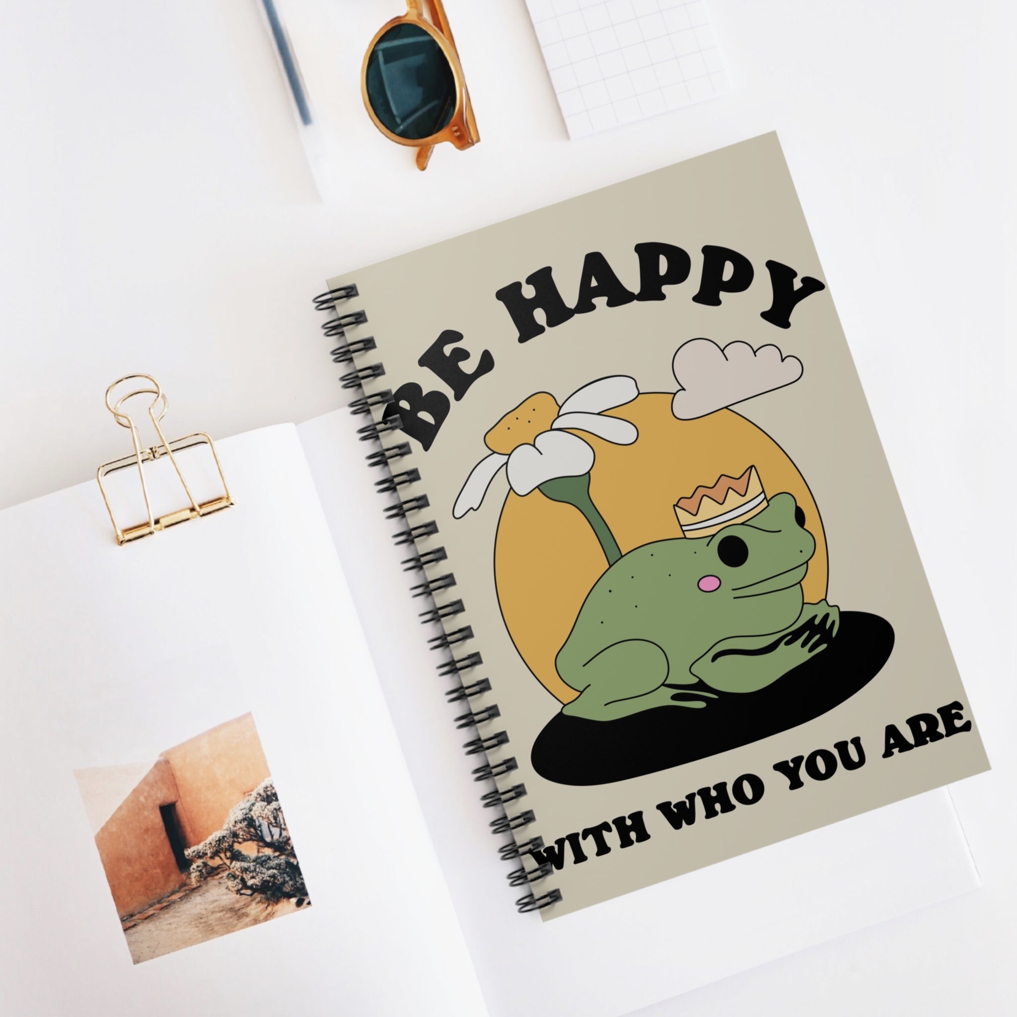 Be Happy With Who You Are A5 Lined Notebook