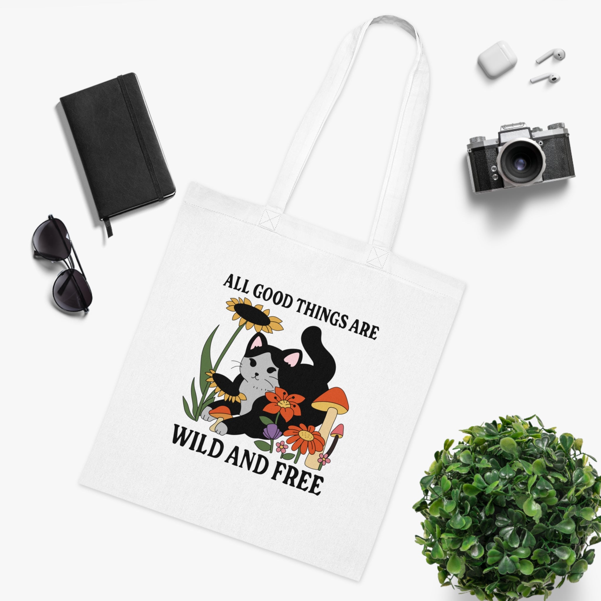 All Good Things Are Wild And Free White Tote Bag