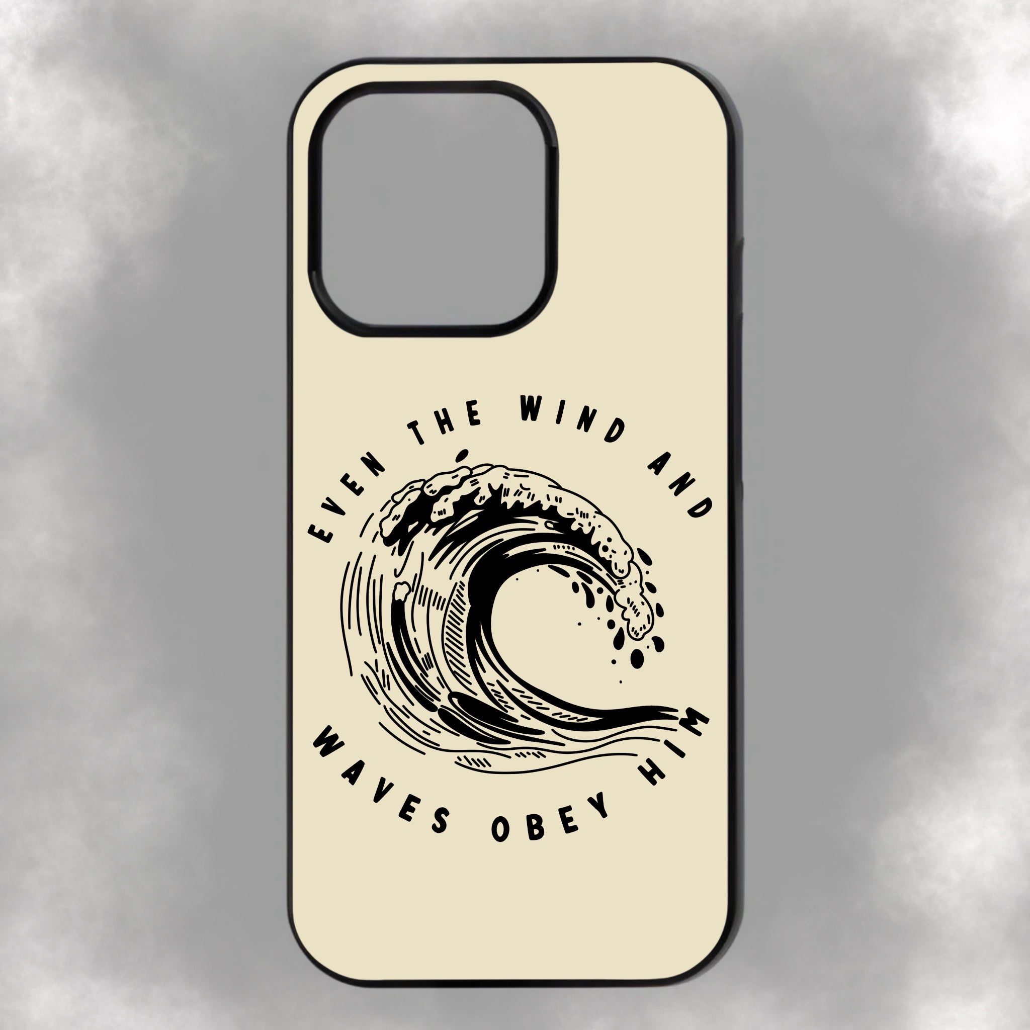 Even The Wind And Waves Obey Him iPhone Rubber Phone Case