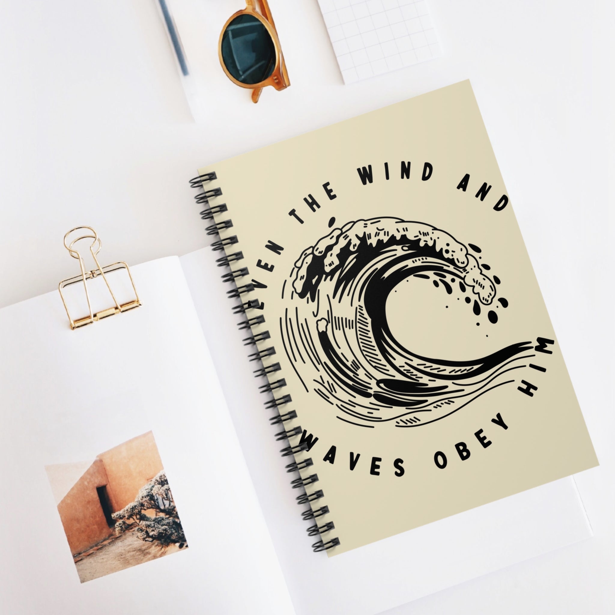 Even The Wind And Waves Obey Him A5 Lined Notebook
