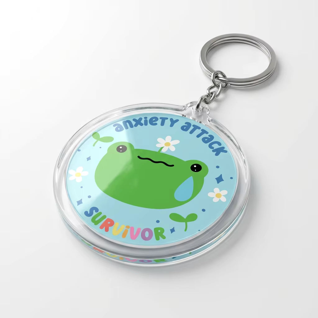 Anxiety Attack Survivor Acrylic Keyring