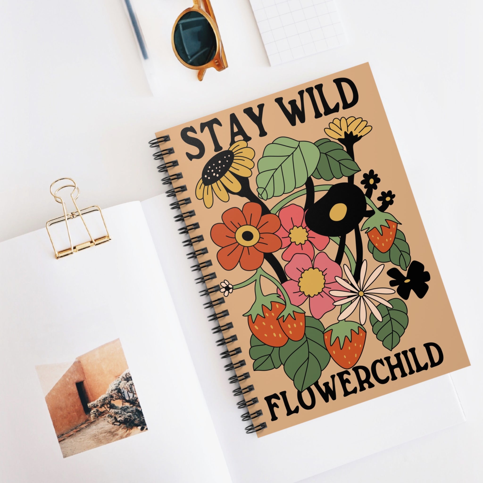 Stay Wild Flowerchild A5 Lined Notebook