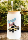 Struggle Bus 12oz Frosted Glass Tumbler