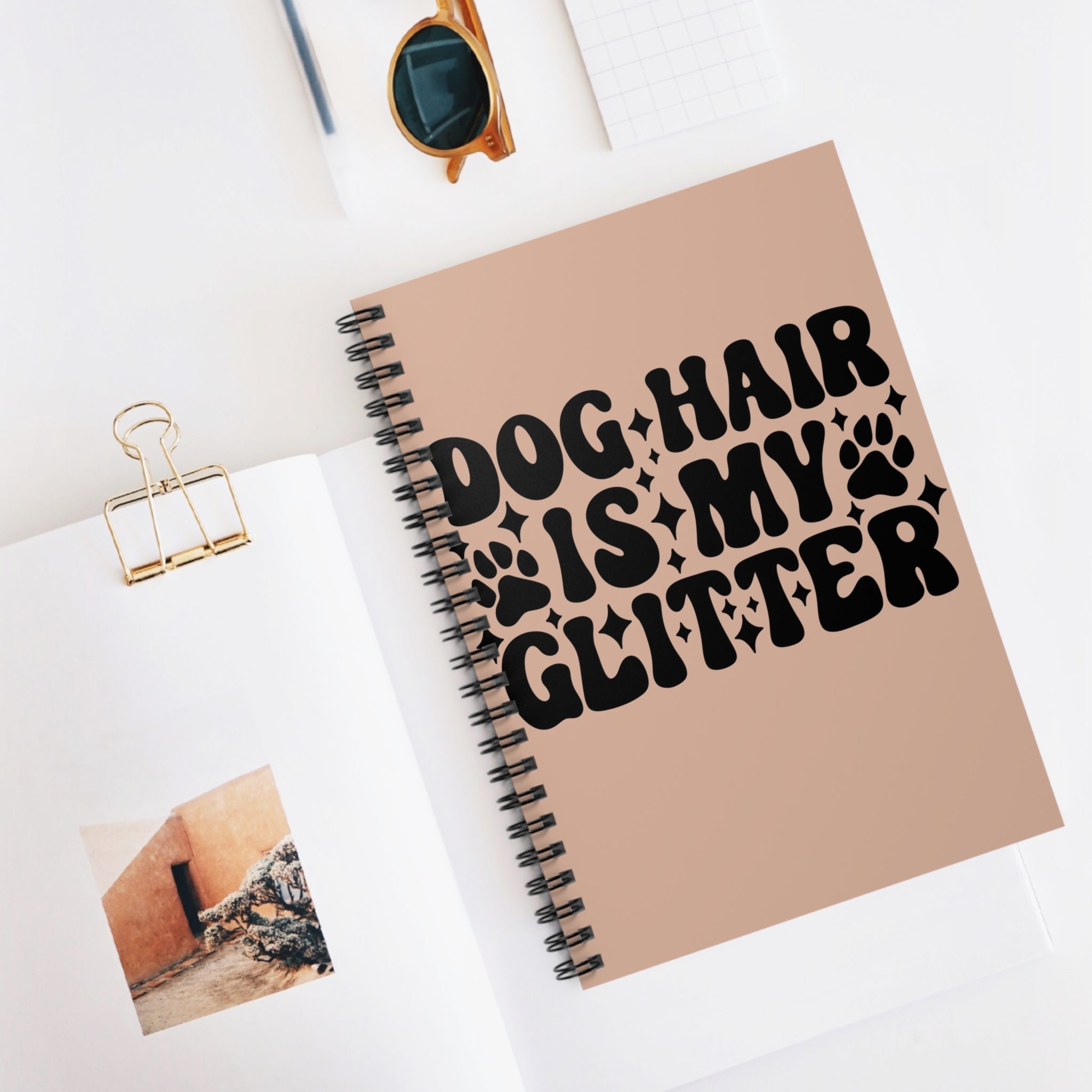 Dog Hair Is My Glitter A5 Lined Notebook