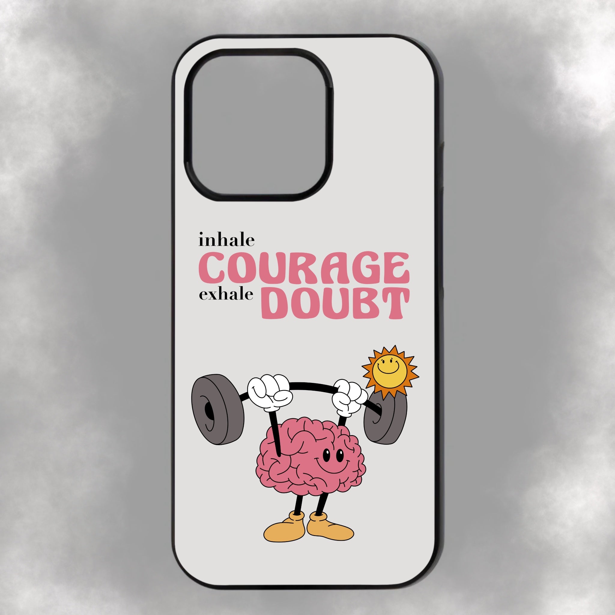 Inhale Courage Exhale Doubt iPhone Rubber Phone Case