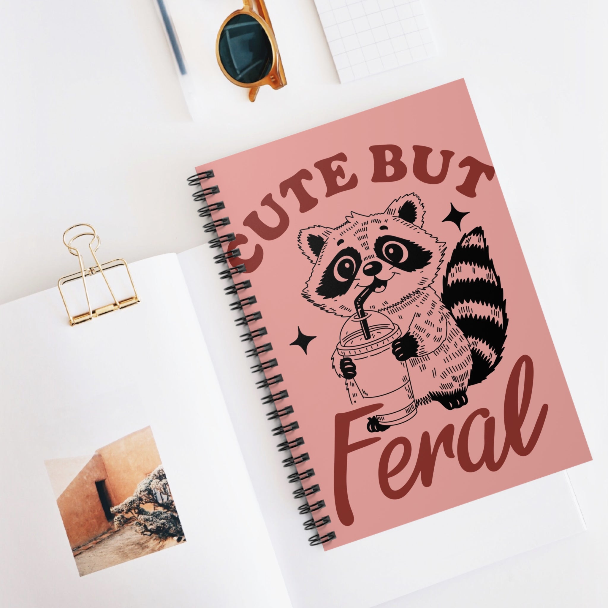 Cute But Feral A5 Lined Notebook