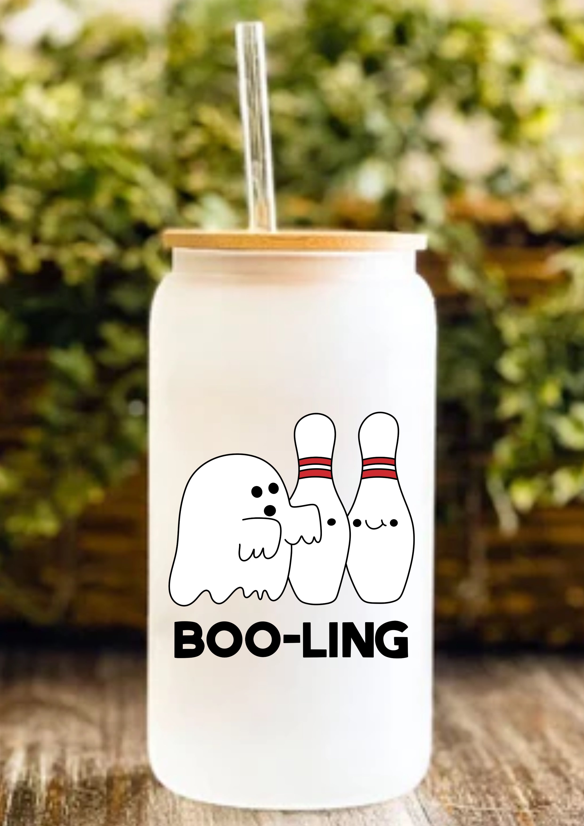 Boo-ling 12oz Frosted Glass Tumbler