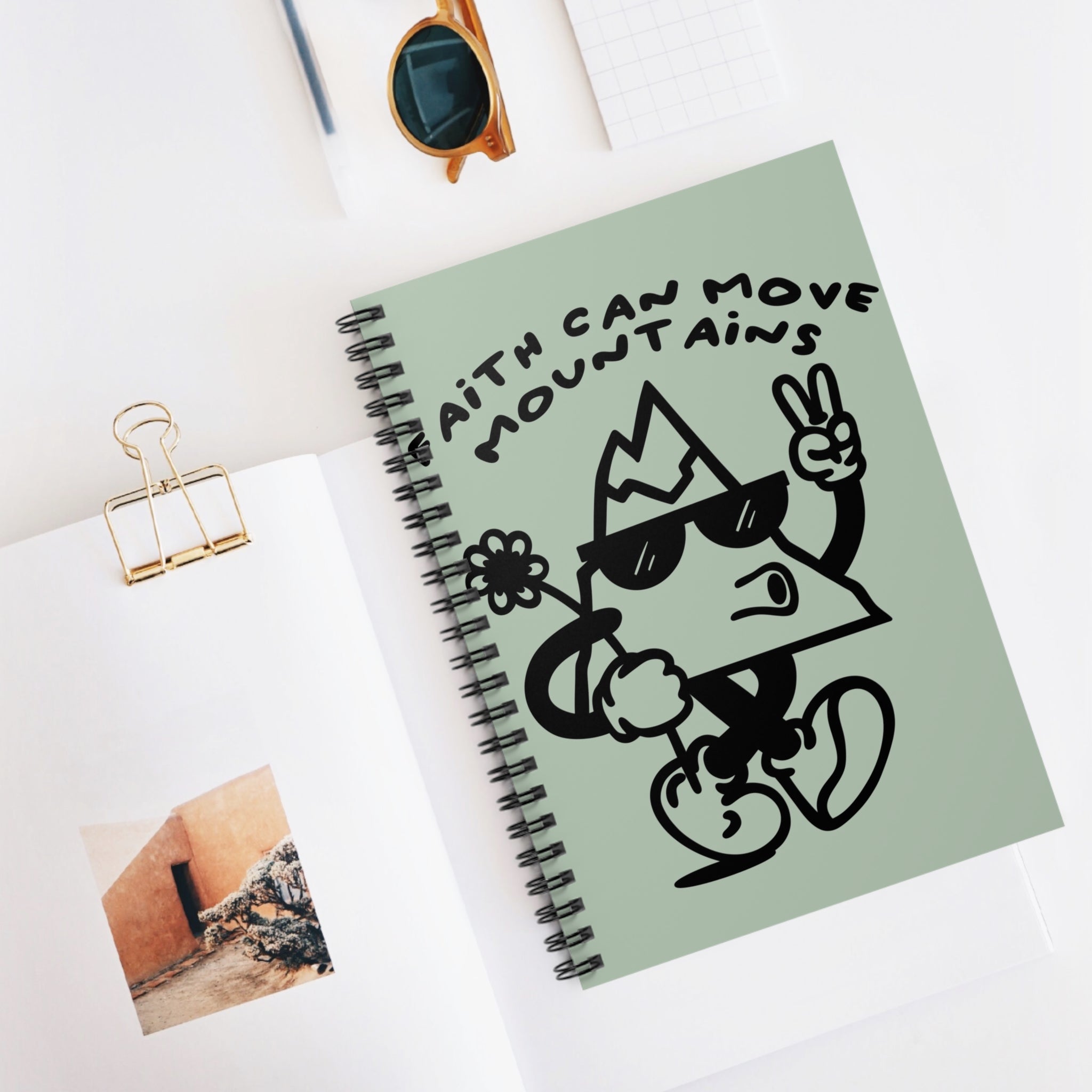 Faith Can Move Mountains A5 Lined Notebook