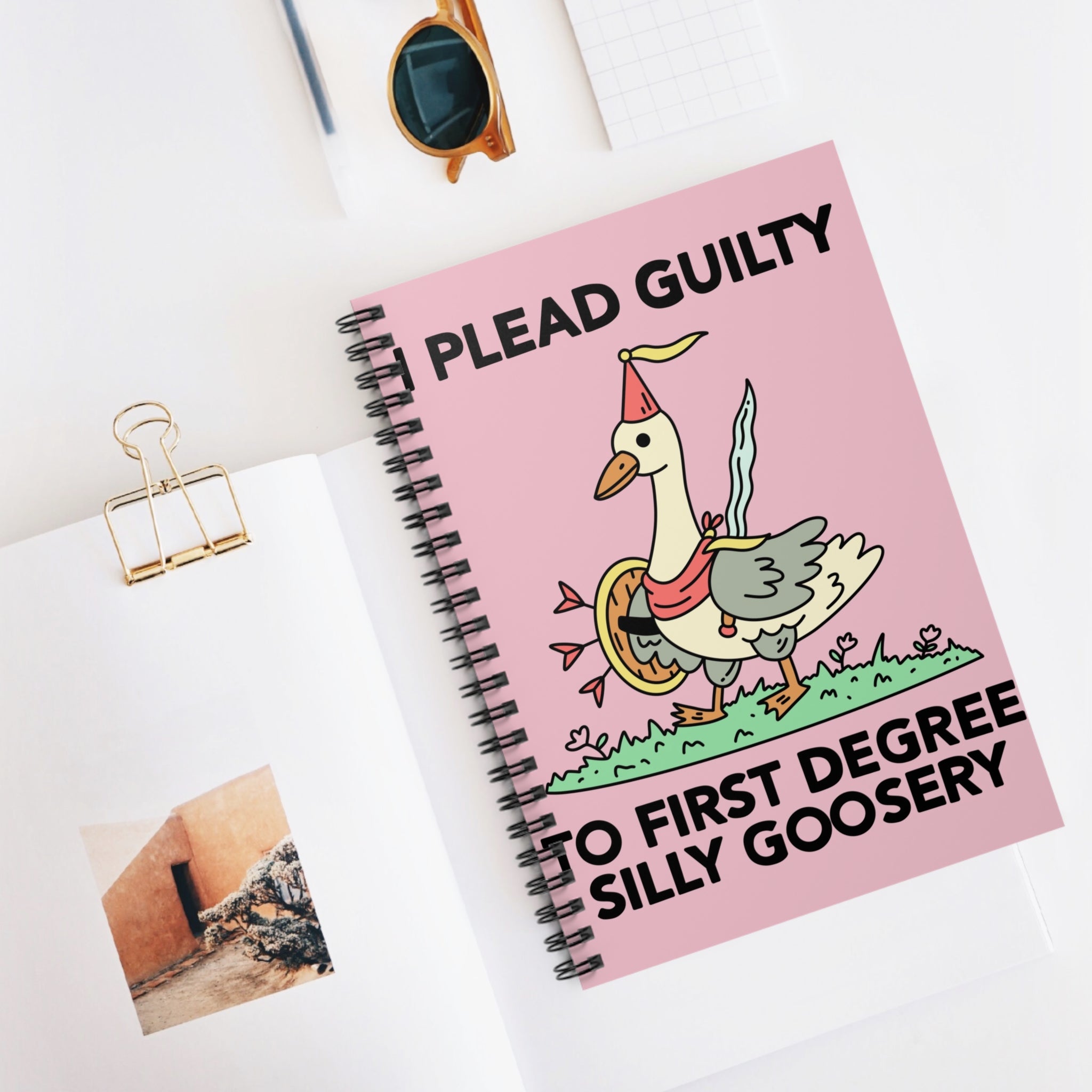I Plead Guilty To First Degree Silly Goosery A5 Lined Notebook