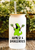 Armed & Dangerous 12oz Frosted Glass Tumbler