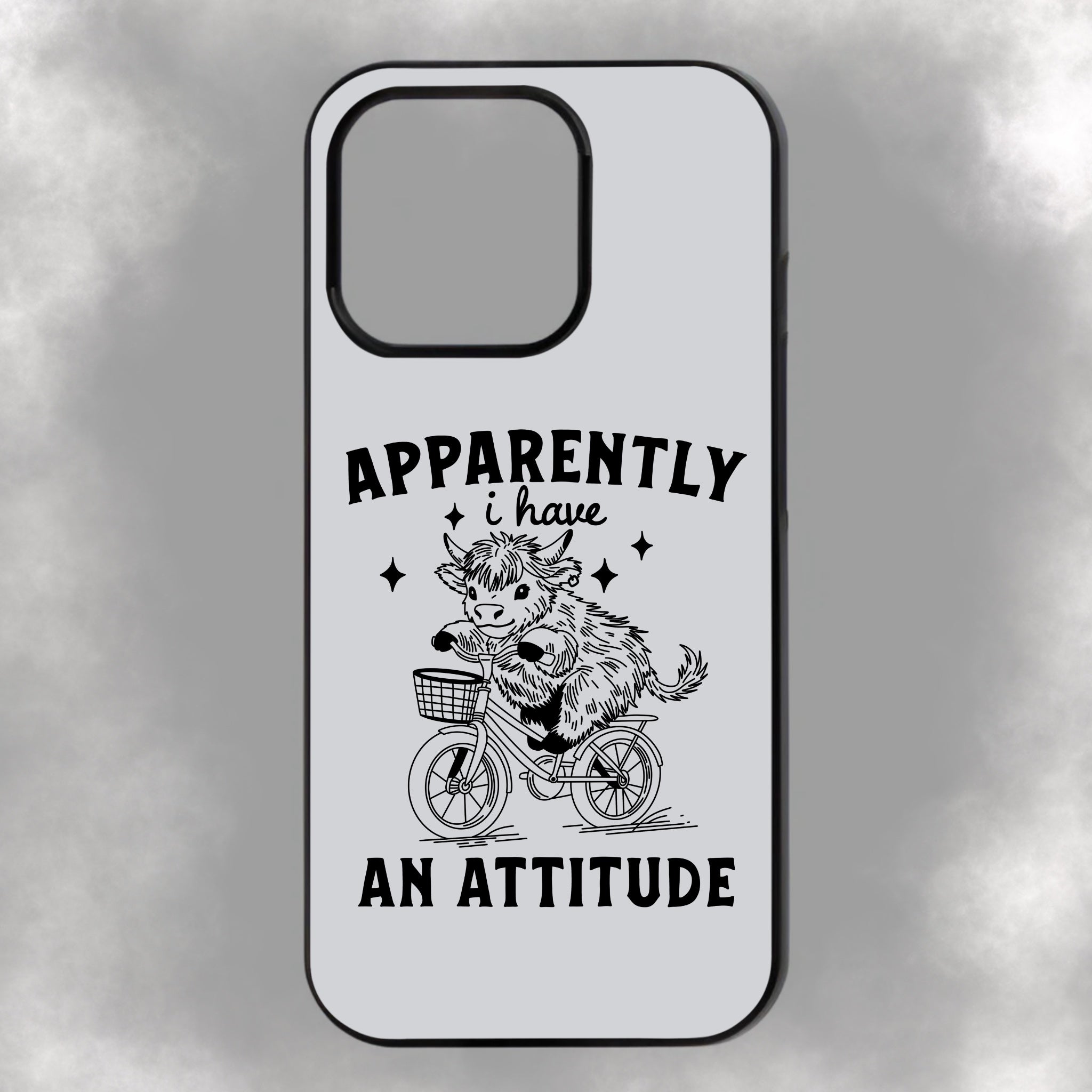Apparently I Have An Attitude iPhone Rubber Phone Case