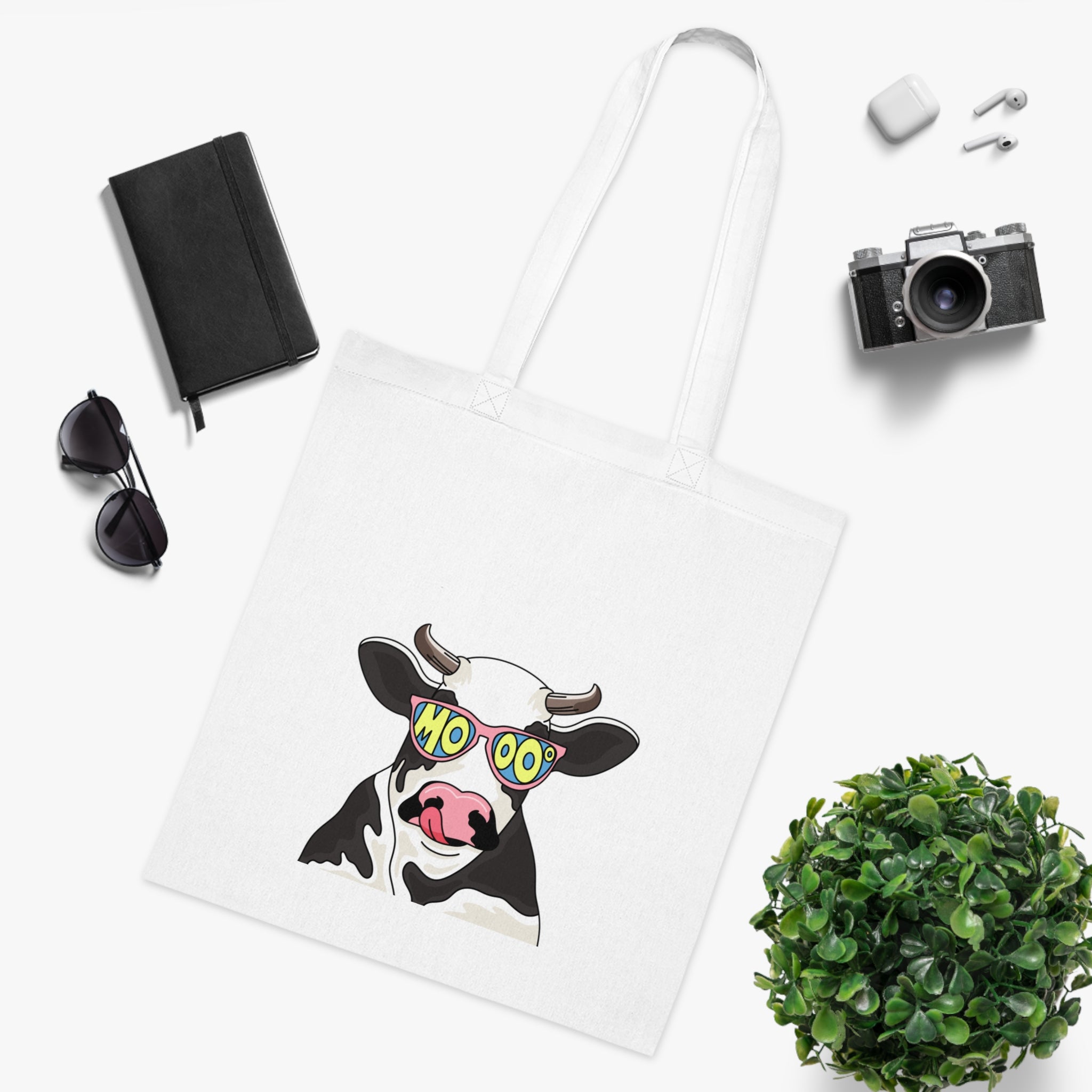 Moooo White Tote Bag
