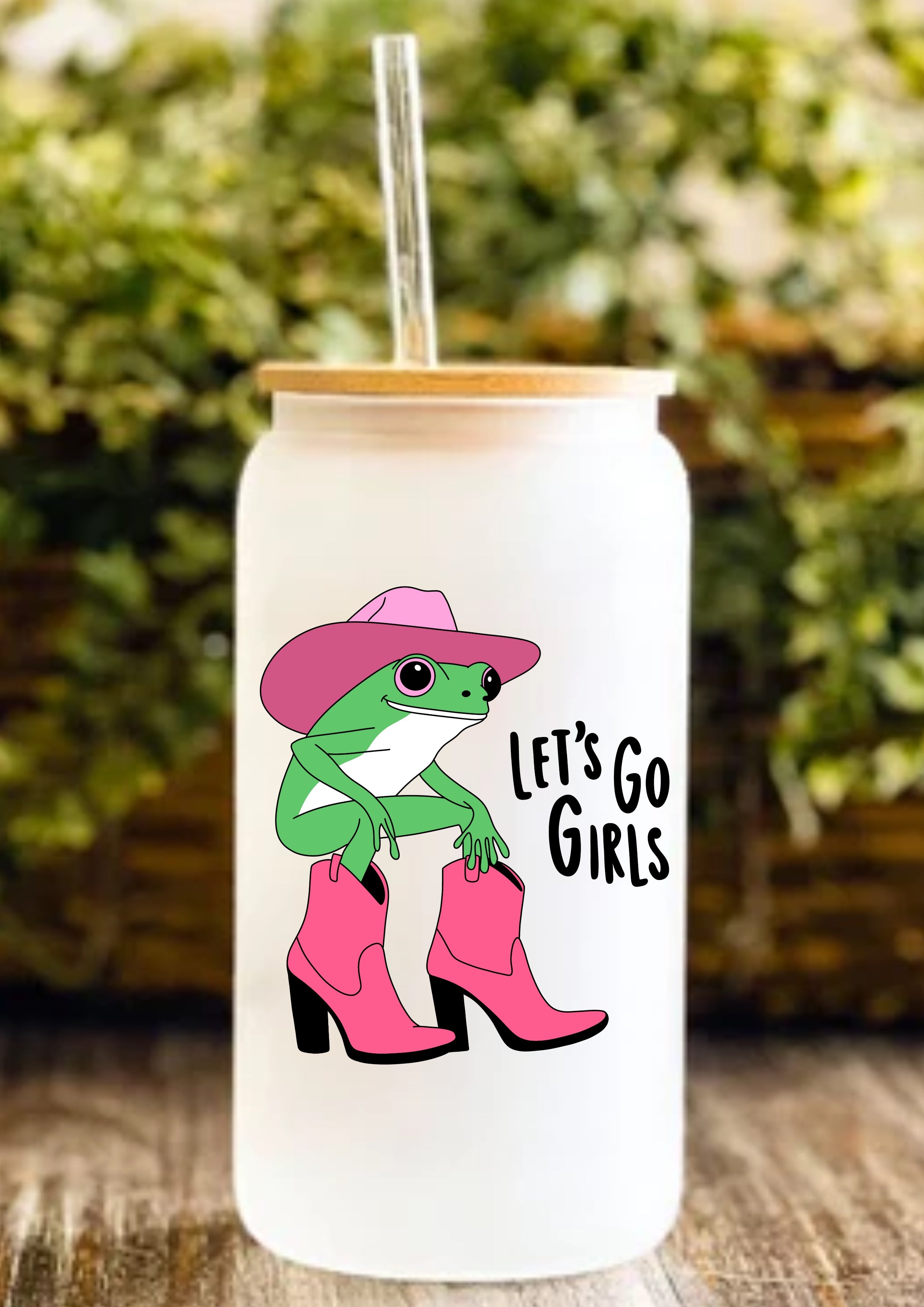 Let’s Go Girls 12oz Frosted Glass Tumbler