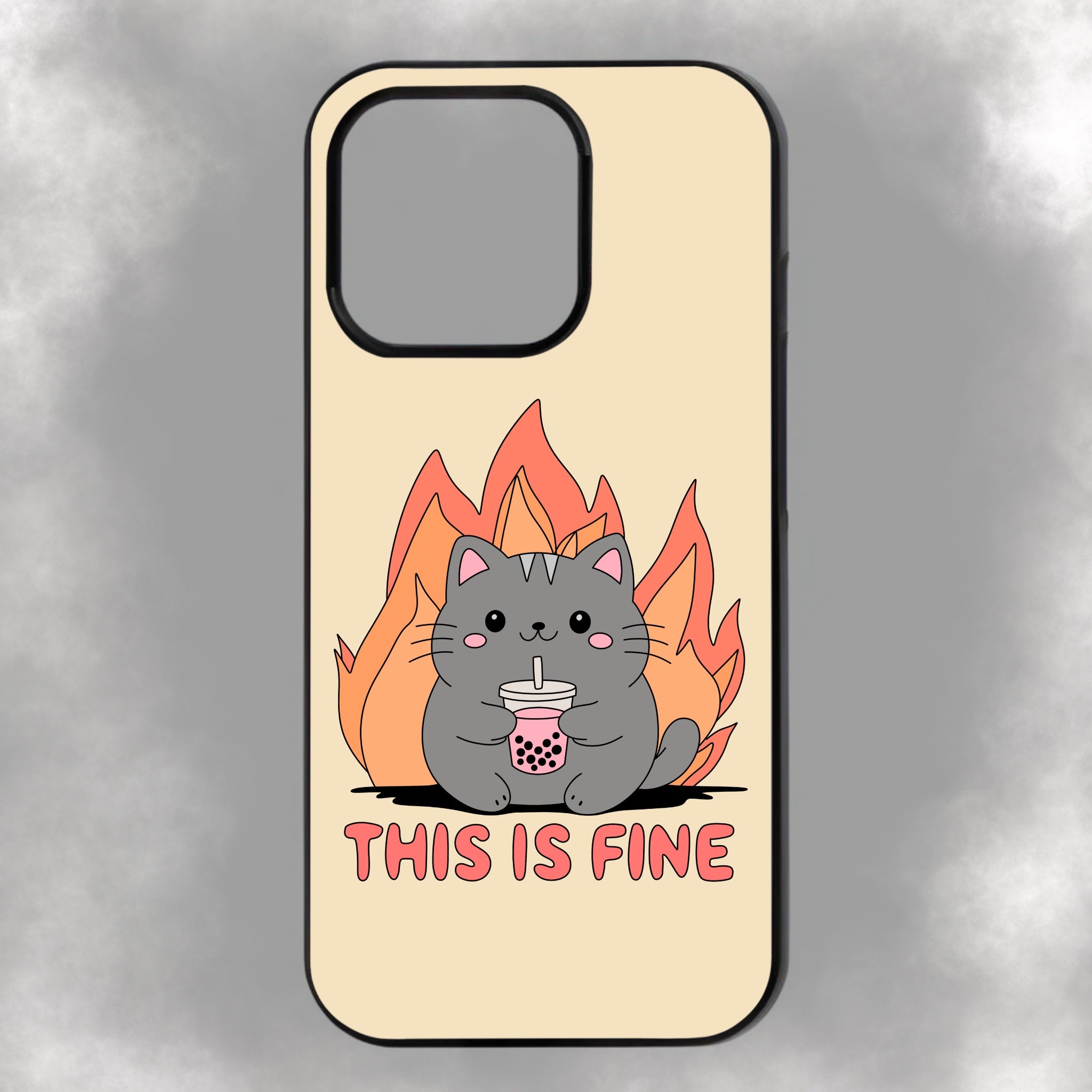 This Is Fine iPhone Rubber Phone Case