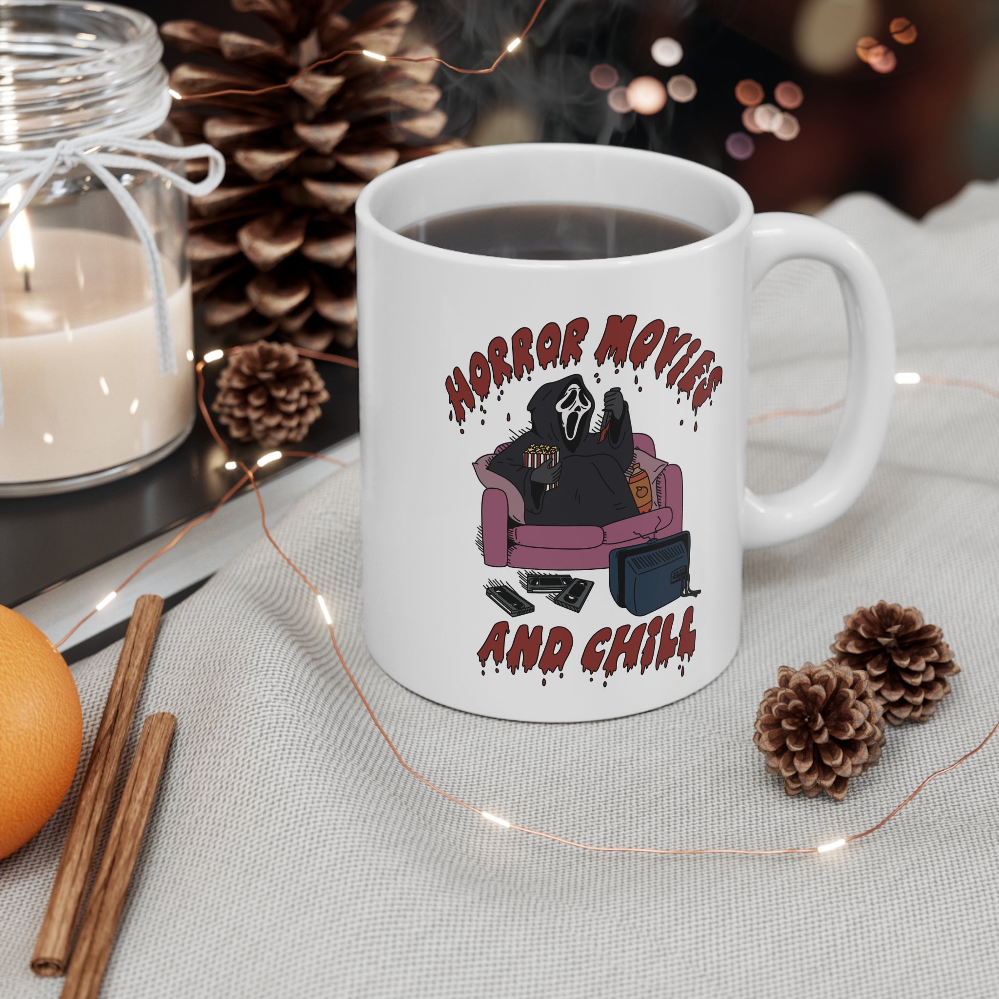 Horror Movies And Chill 11oz Ceramic Mug