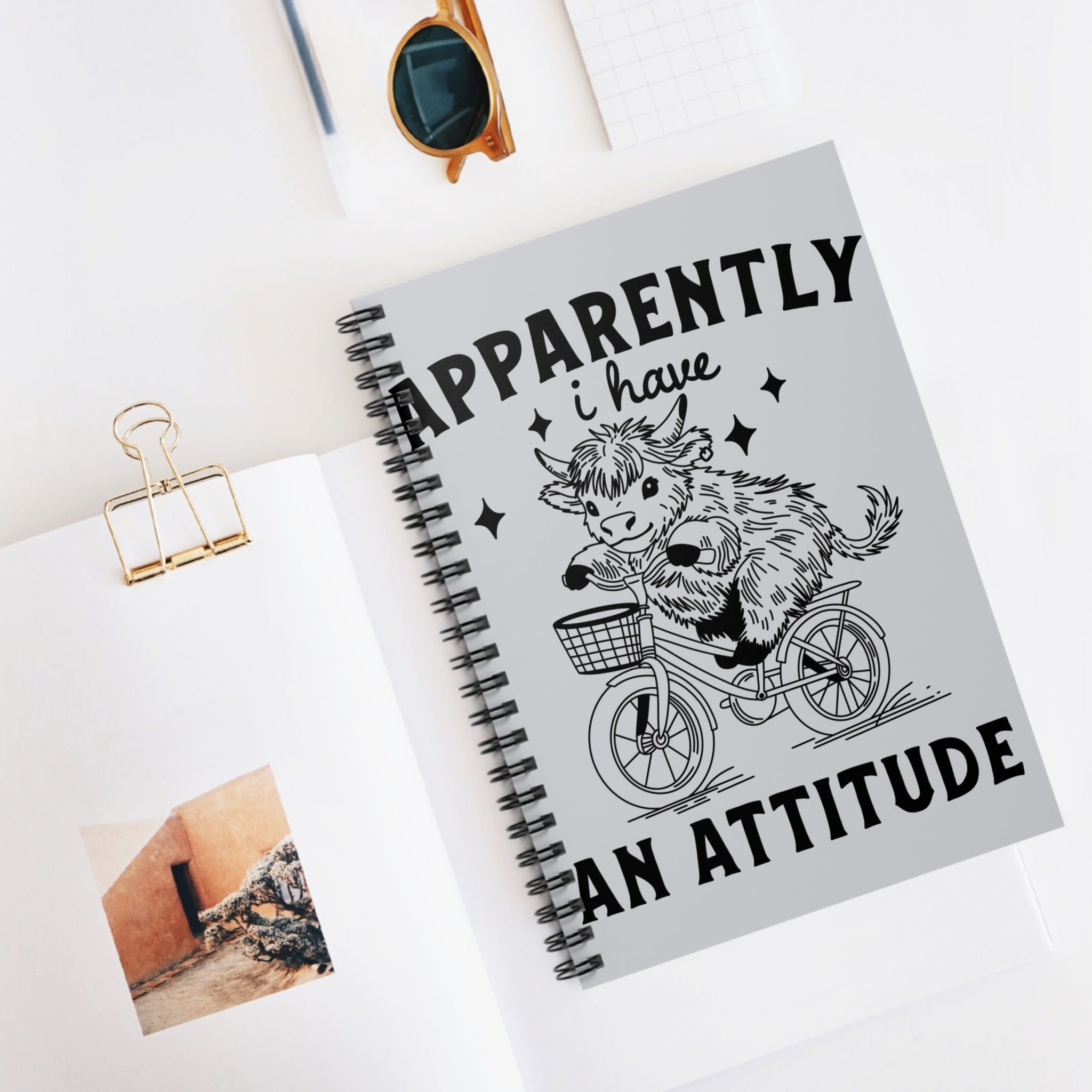 Apparently I Have An Attitude A5 Lined Notebook