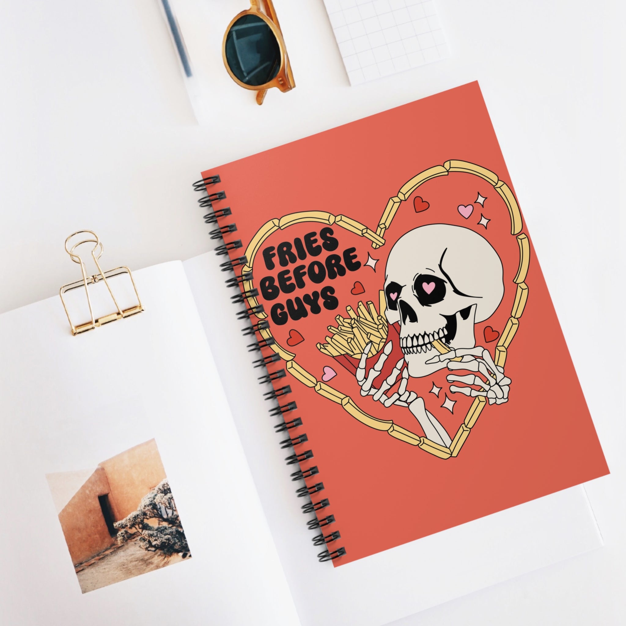 Fries Before Guys A5 Lined Notebook