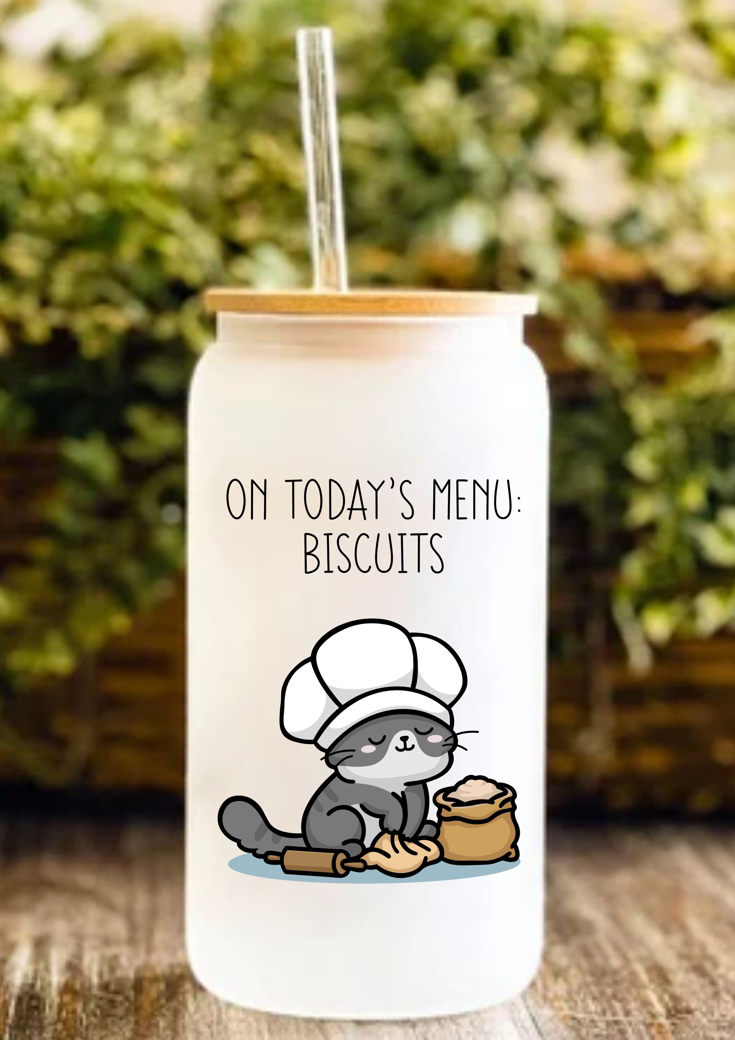 On Today’s Menu: Biscuits 12oz Frosted Glass Tumbler