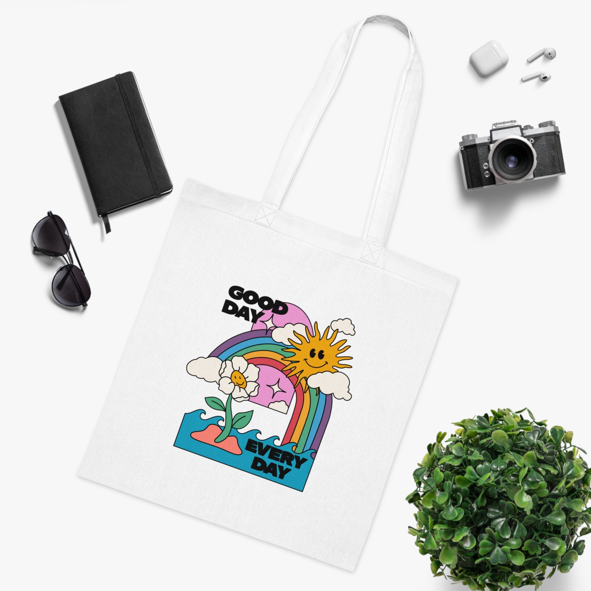 Good Day Every Day White Tote Bag