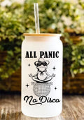 All Panic No Disco 12oz Frosted Glass Tumbler