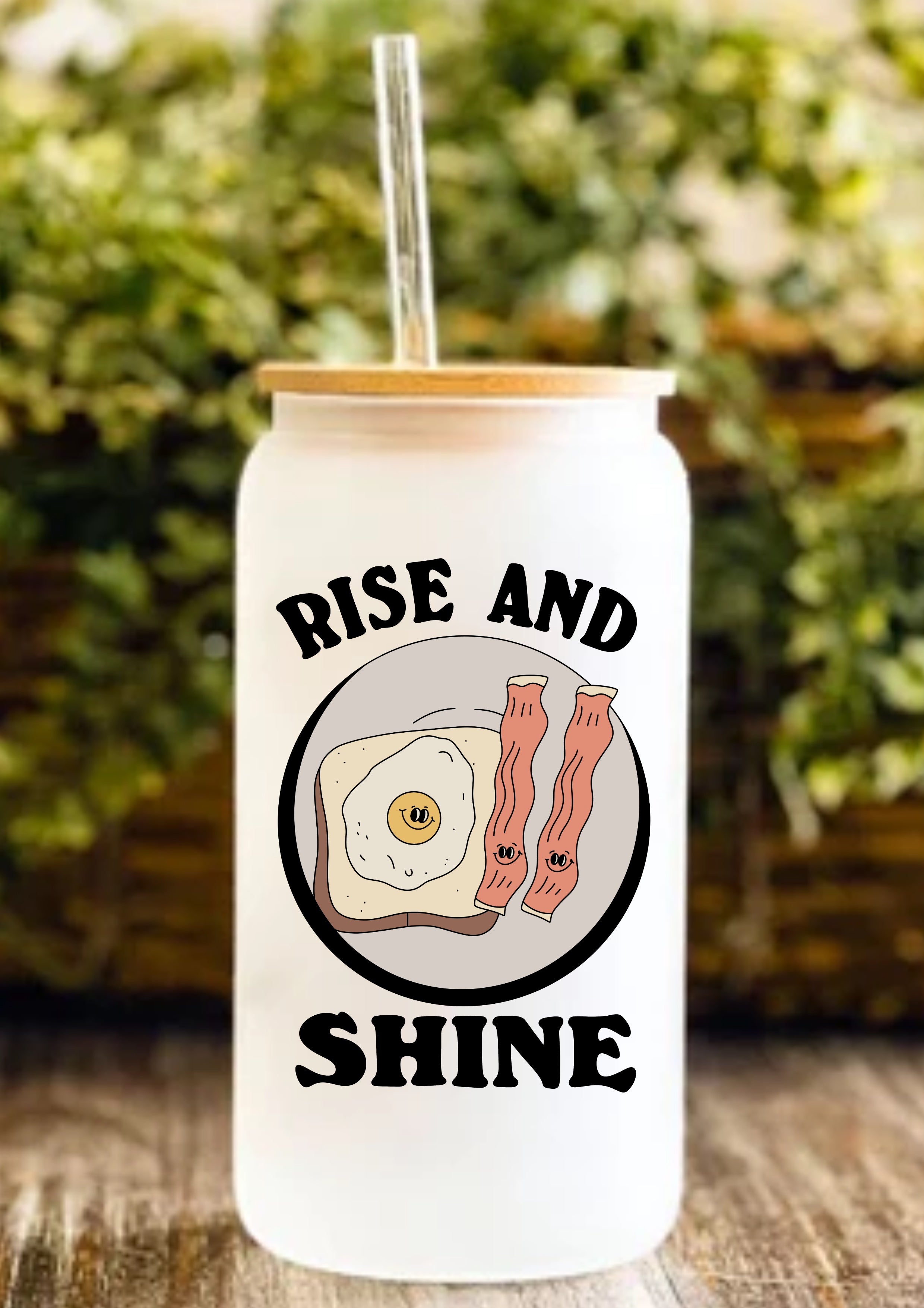 Rise And Shine 12oz Frosted Glass Tumbler