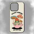 Enjoy Where You Are Now iPhone Rubber Phone Case