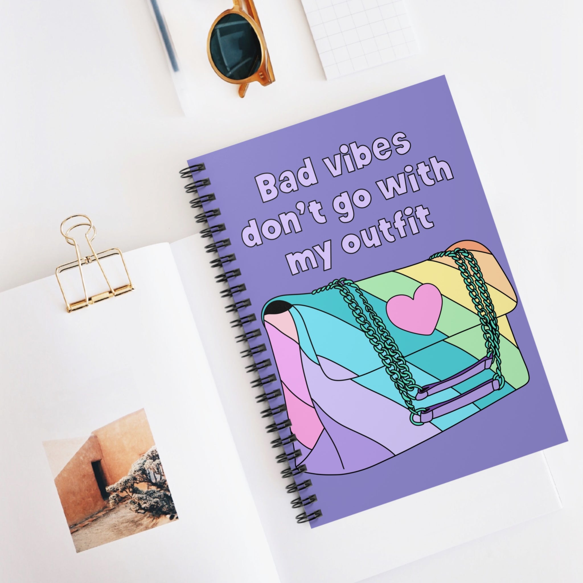 Bad Vibes Don’t Go With My Outfit A5 Lined Notebook