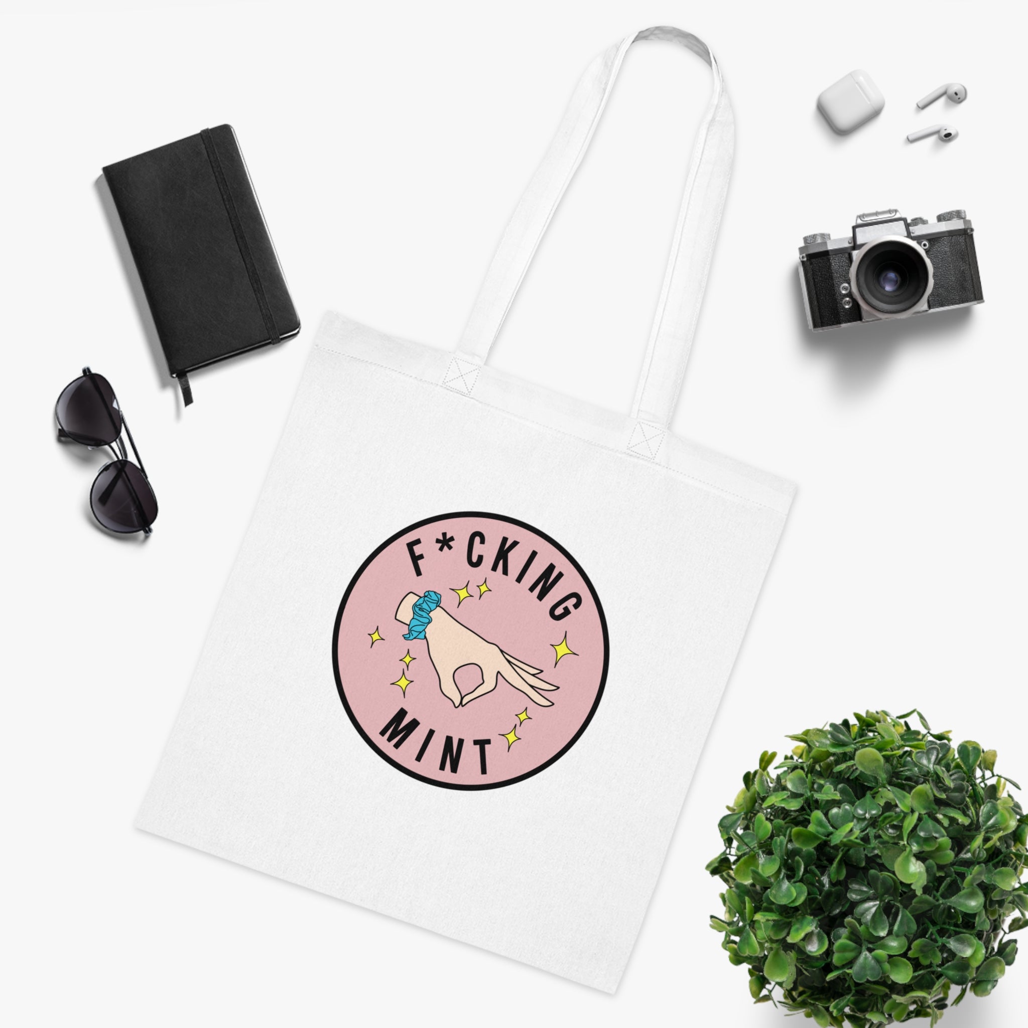 F*cking Mint White Tote Bag