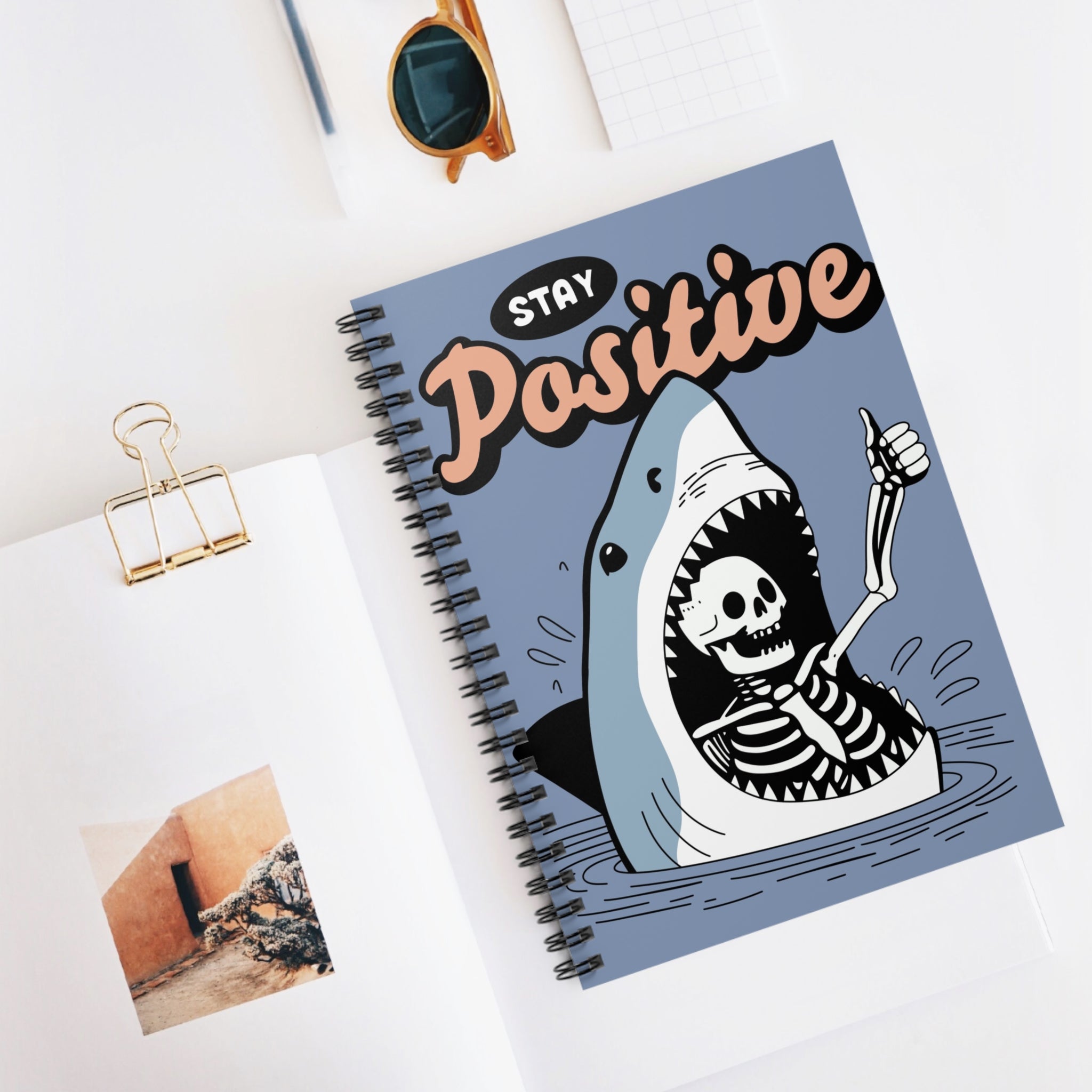 Stay Positive A5 Lined Notebook