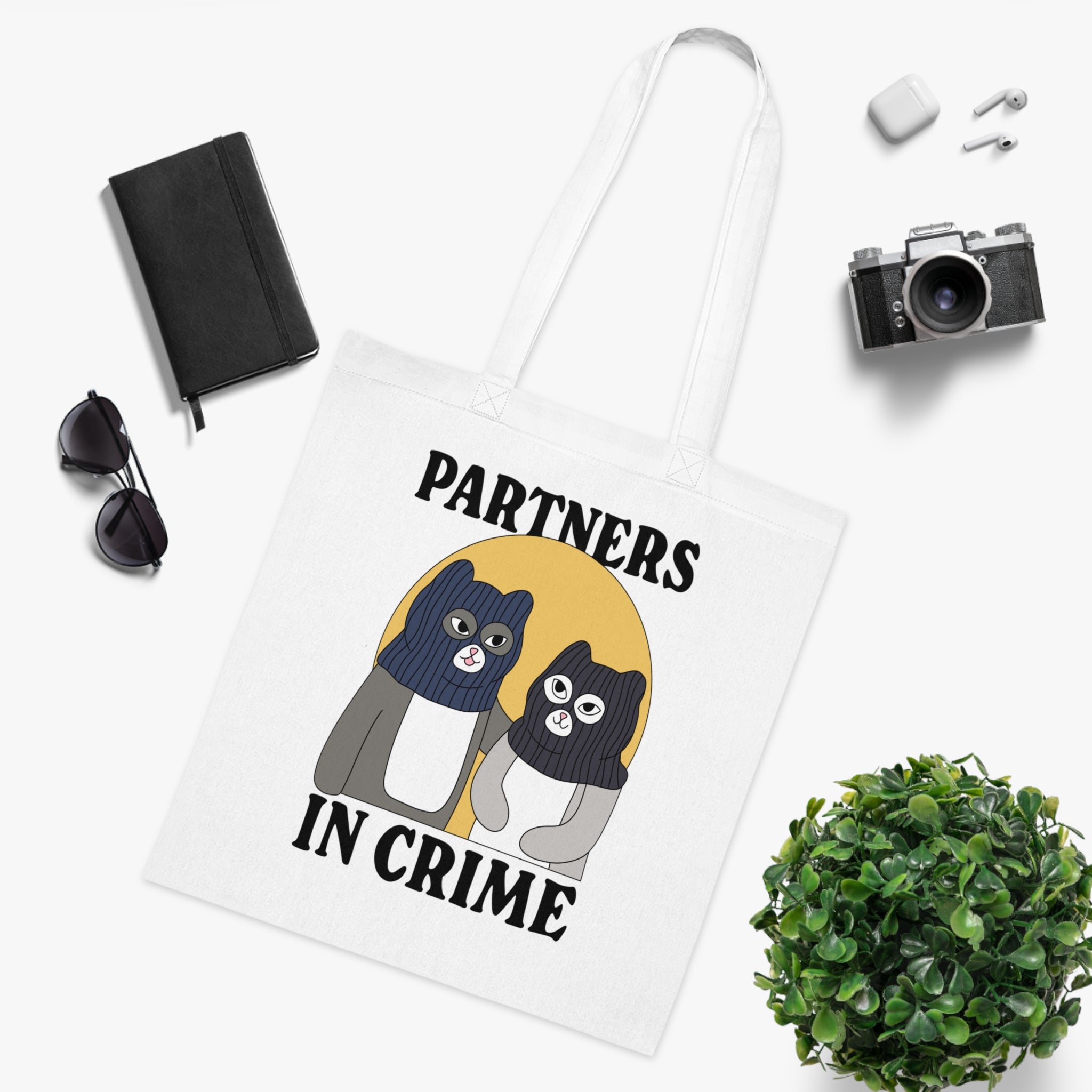 Partners In Crime White Tote Bag