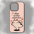 Slay Serve Survive iPhone Rubber Phone Case