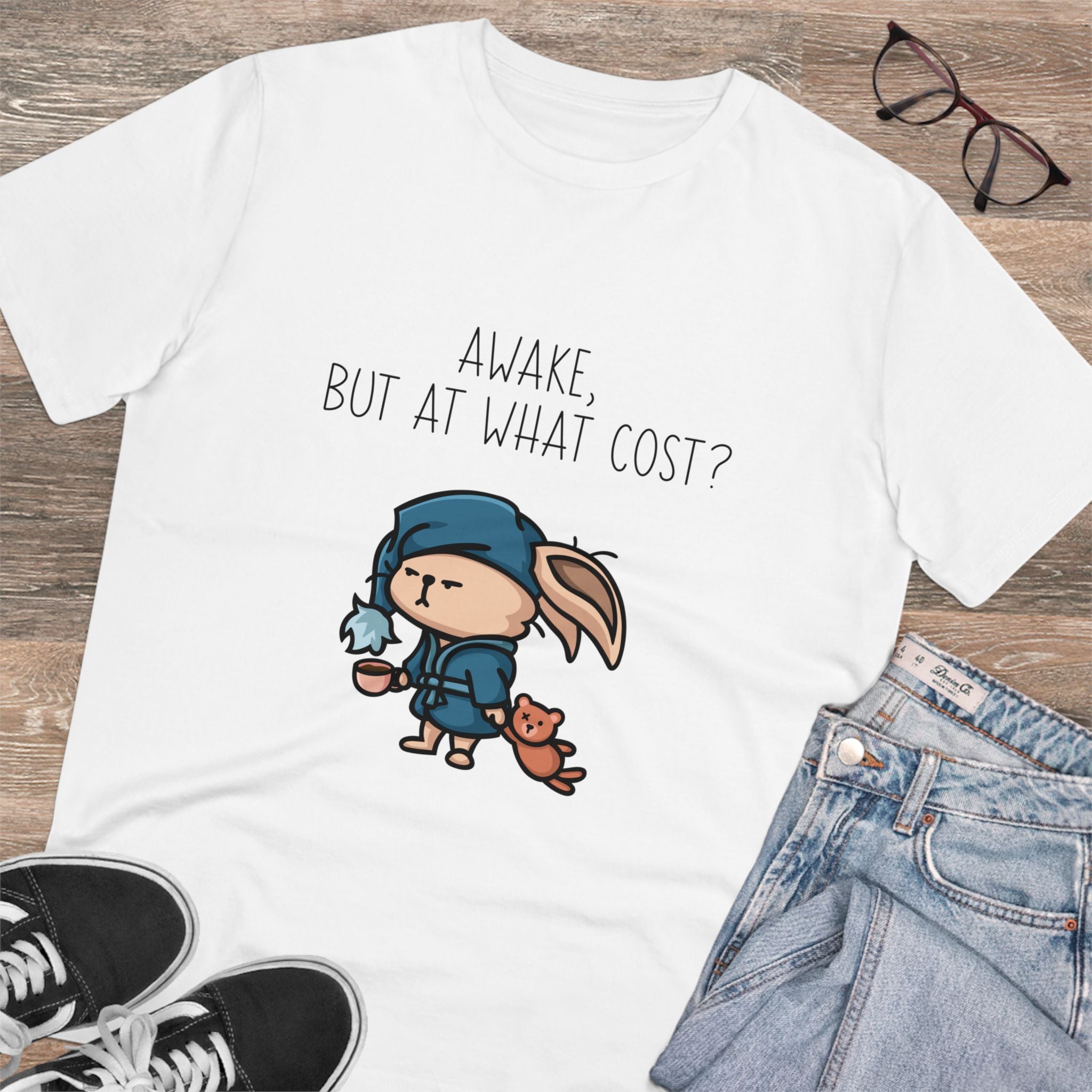 Awake, But At What Cost? Unisex T-Shirt