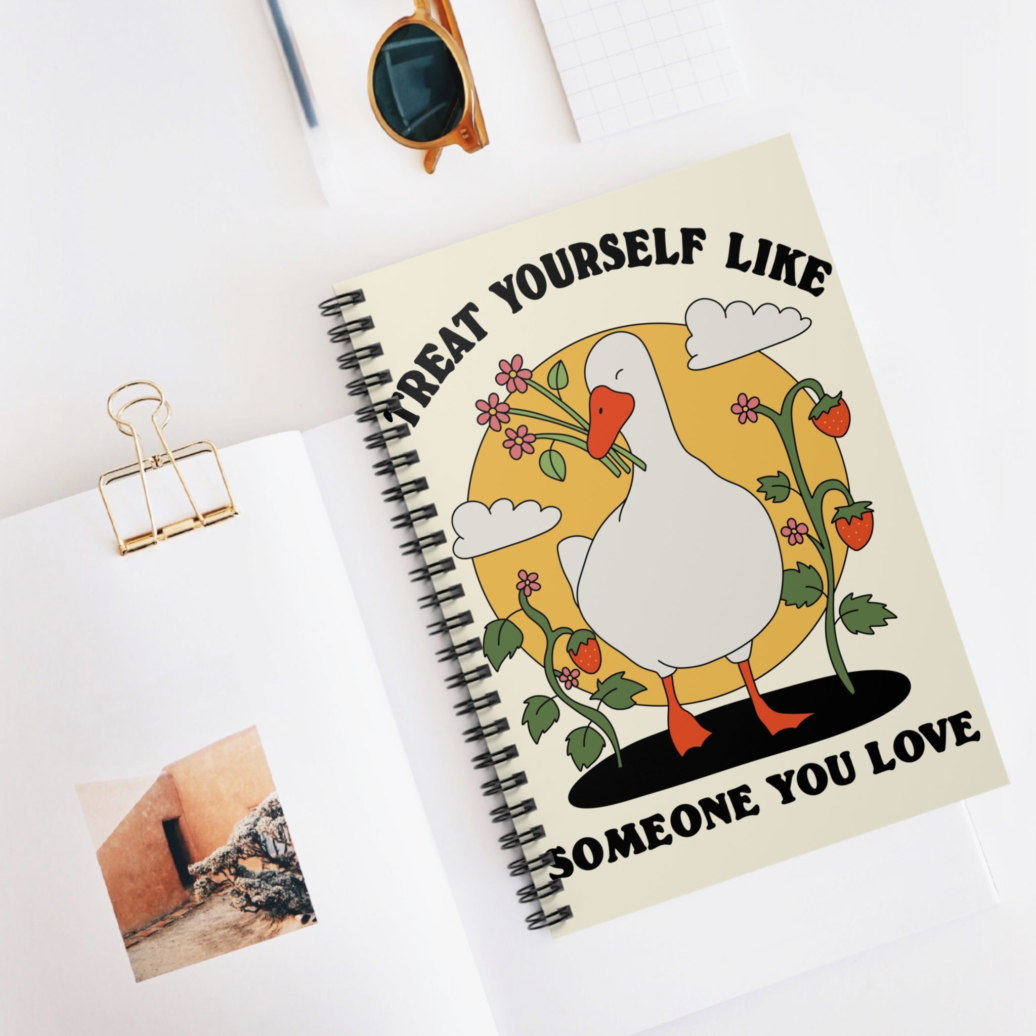 Treat Yourself Like Someone You Love A5 Lined Notebook