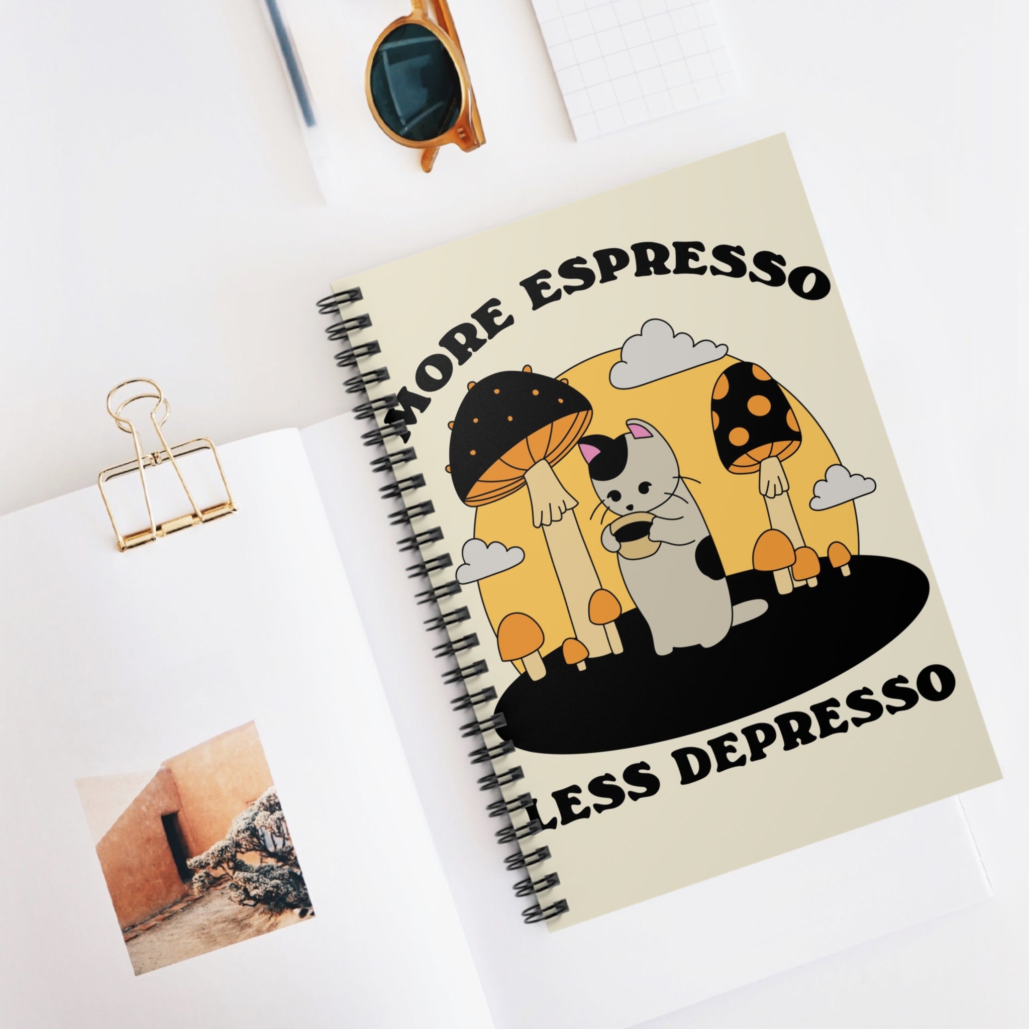More Espresso Less Depresso A5 Lined Notebook