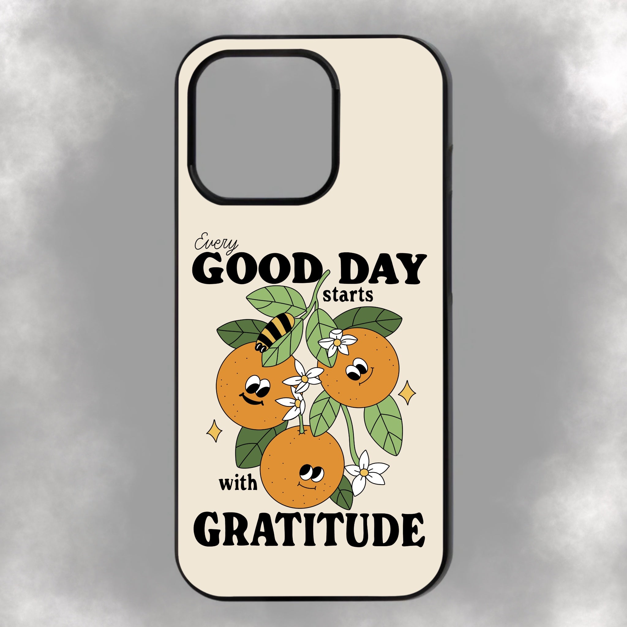 Every Good Day Starts With Gratitude iPhone Rubber Phone Case