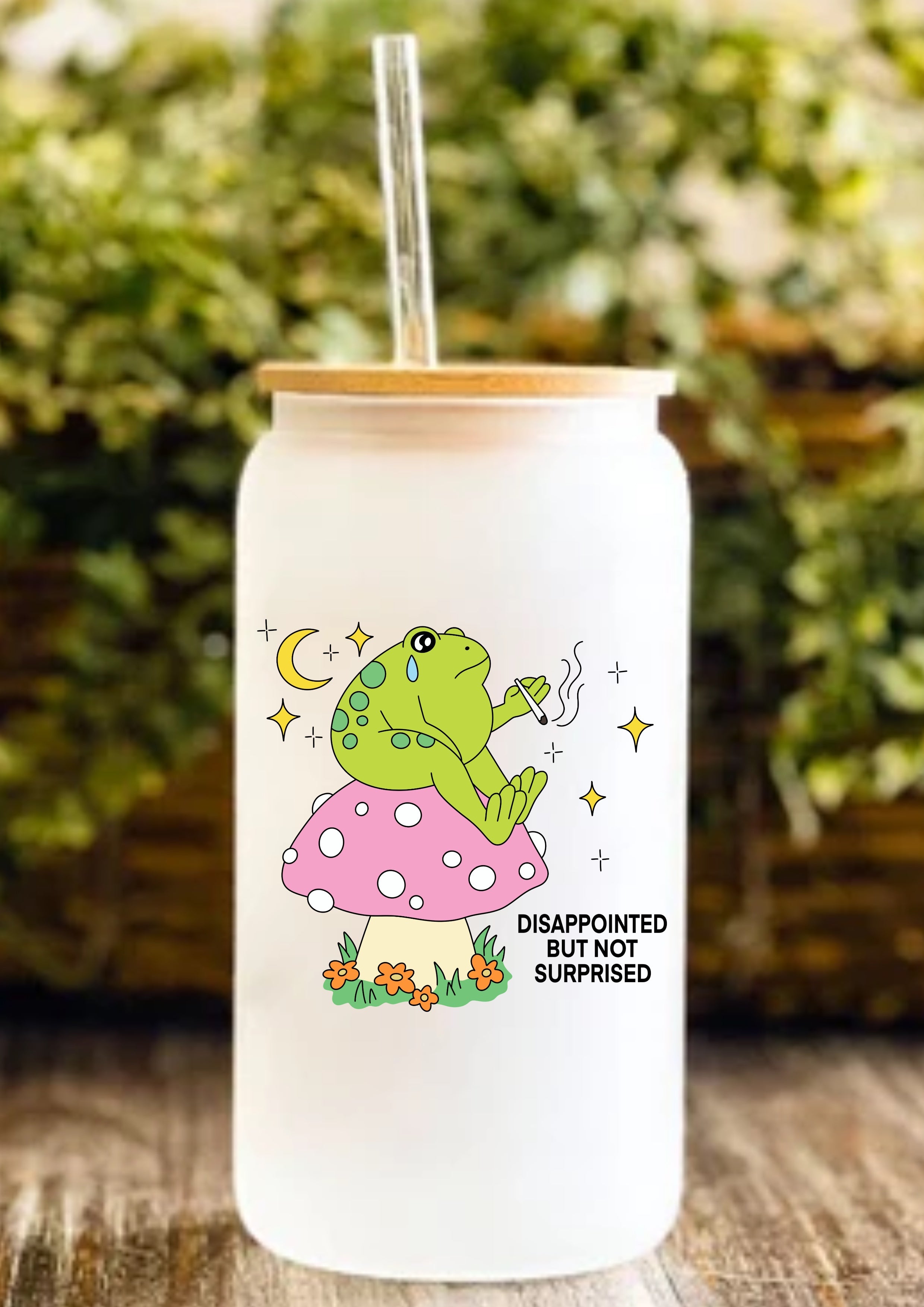 Disappointed But Not Surprised 12oz Frosted Glass Tumbler