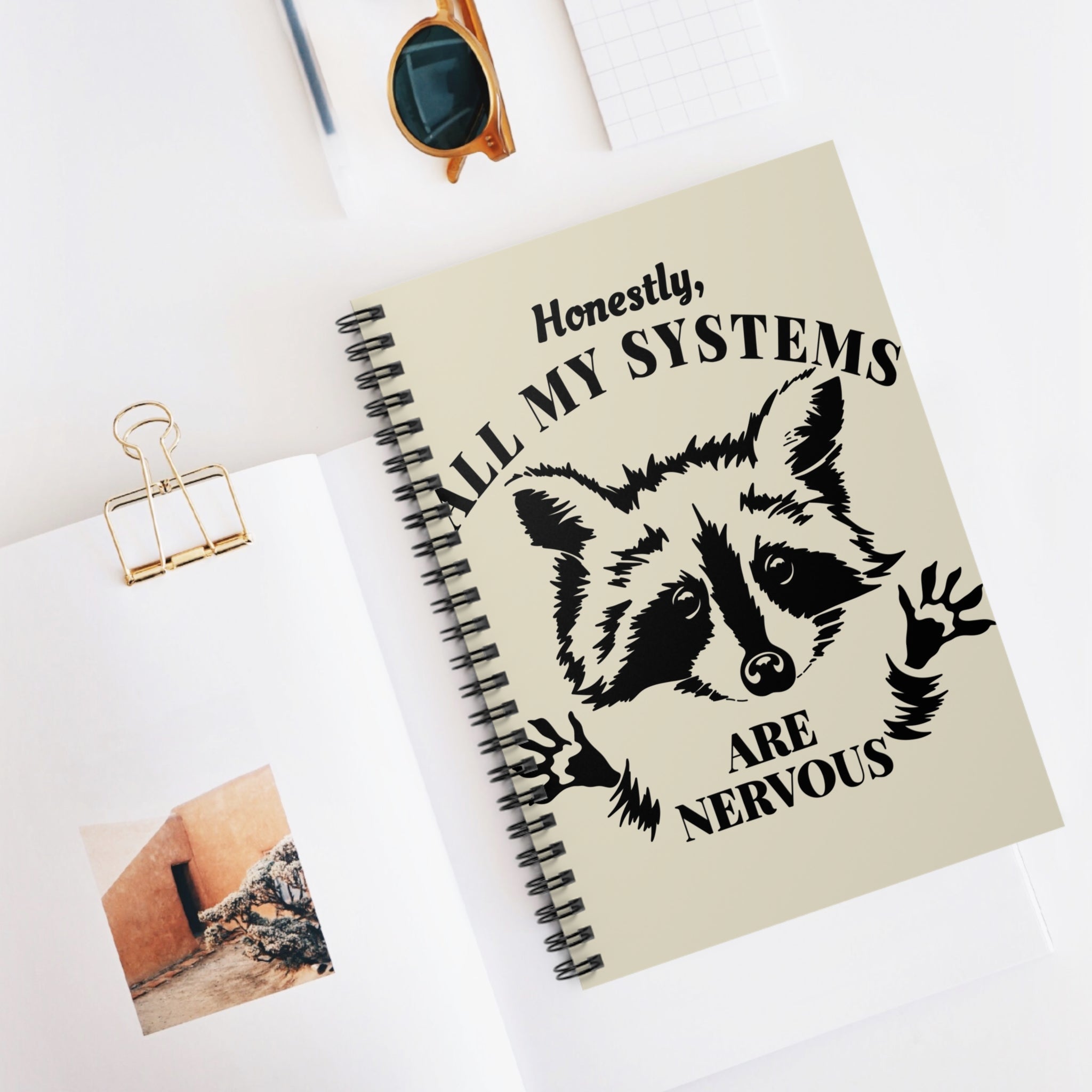 Honestly, All My Systems Are Nervous A5 Lined Notebook