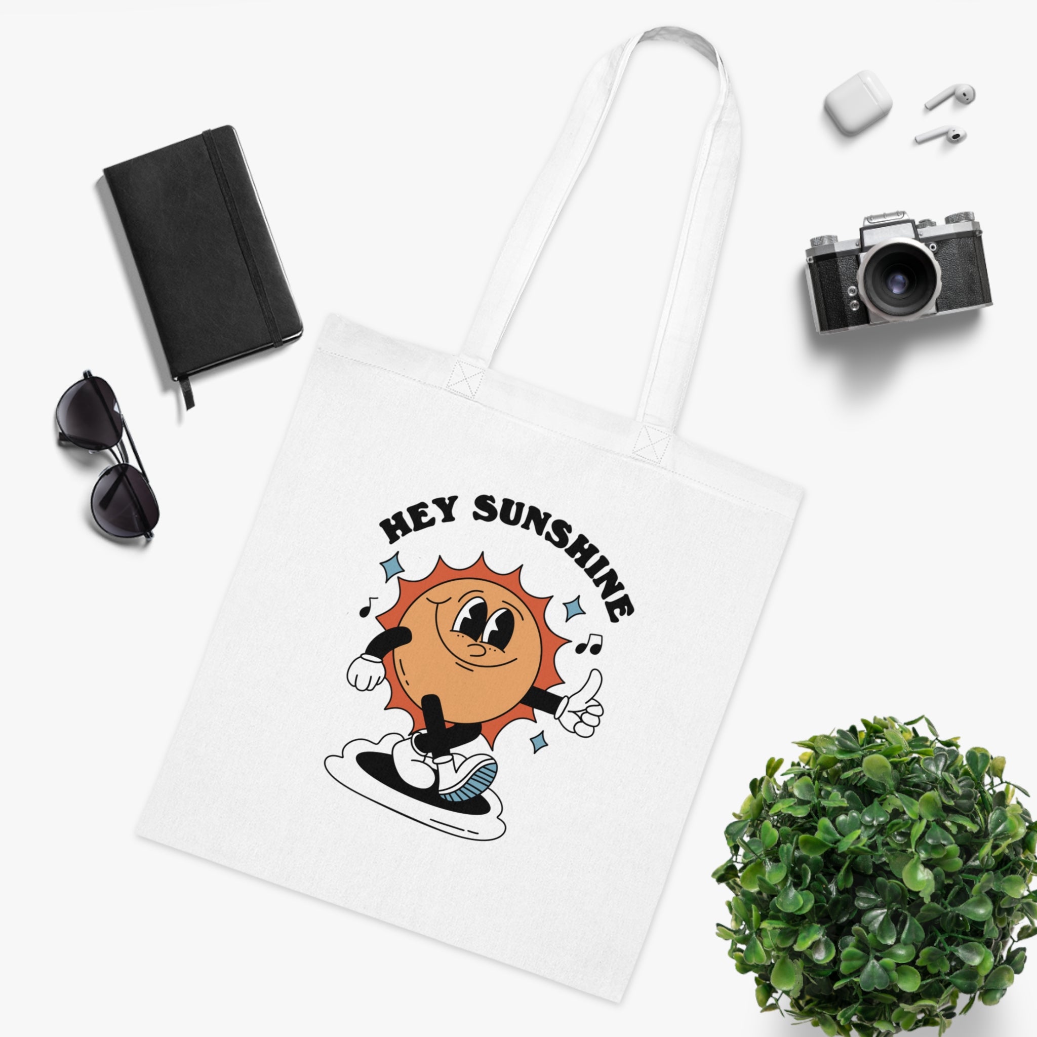 Hey Sunshine White Tote Bag