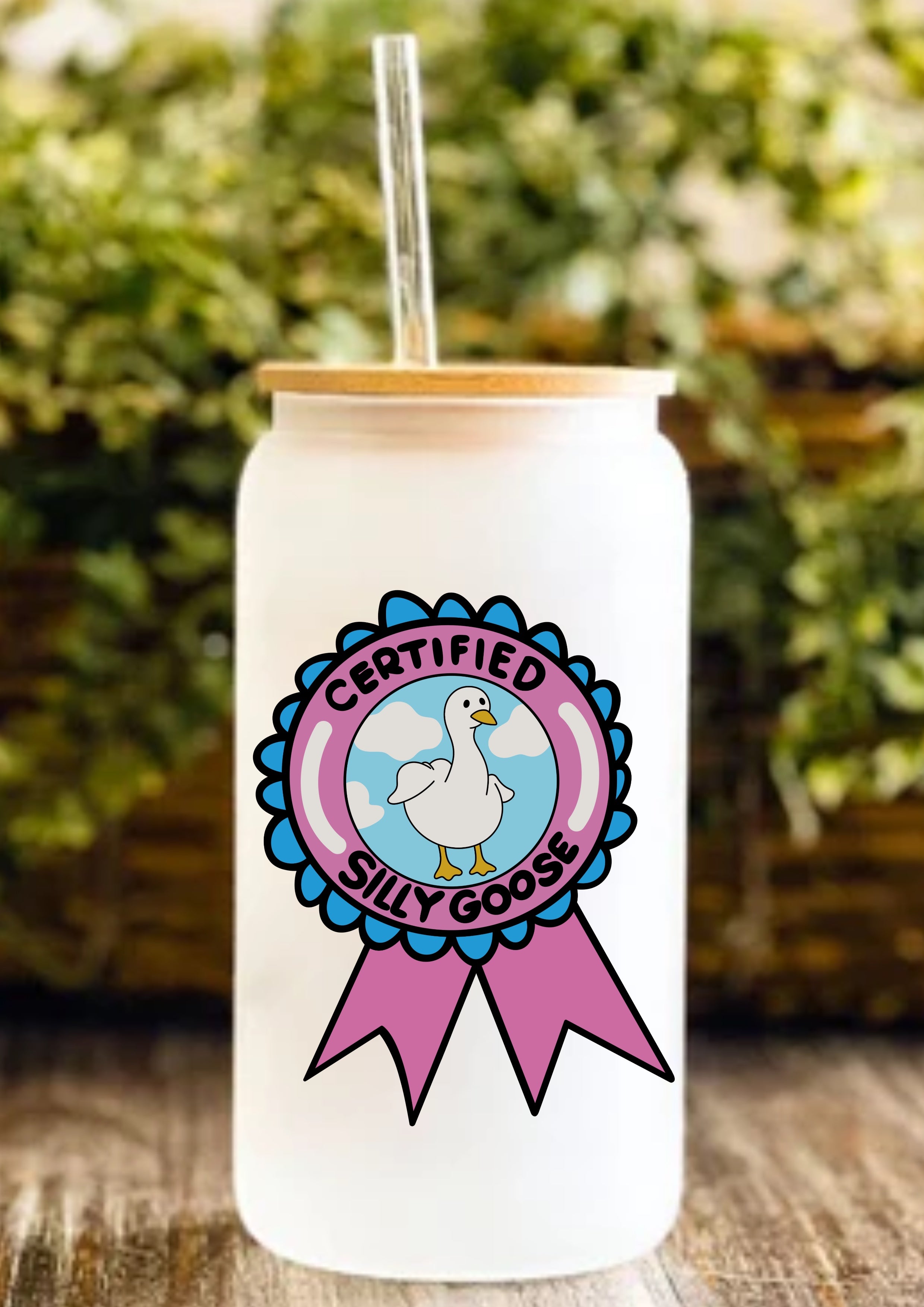 Certified Silly Goose 12oz Frosted Glass Tumbler