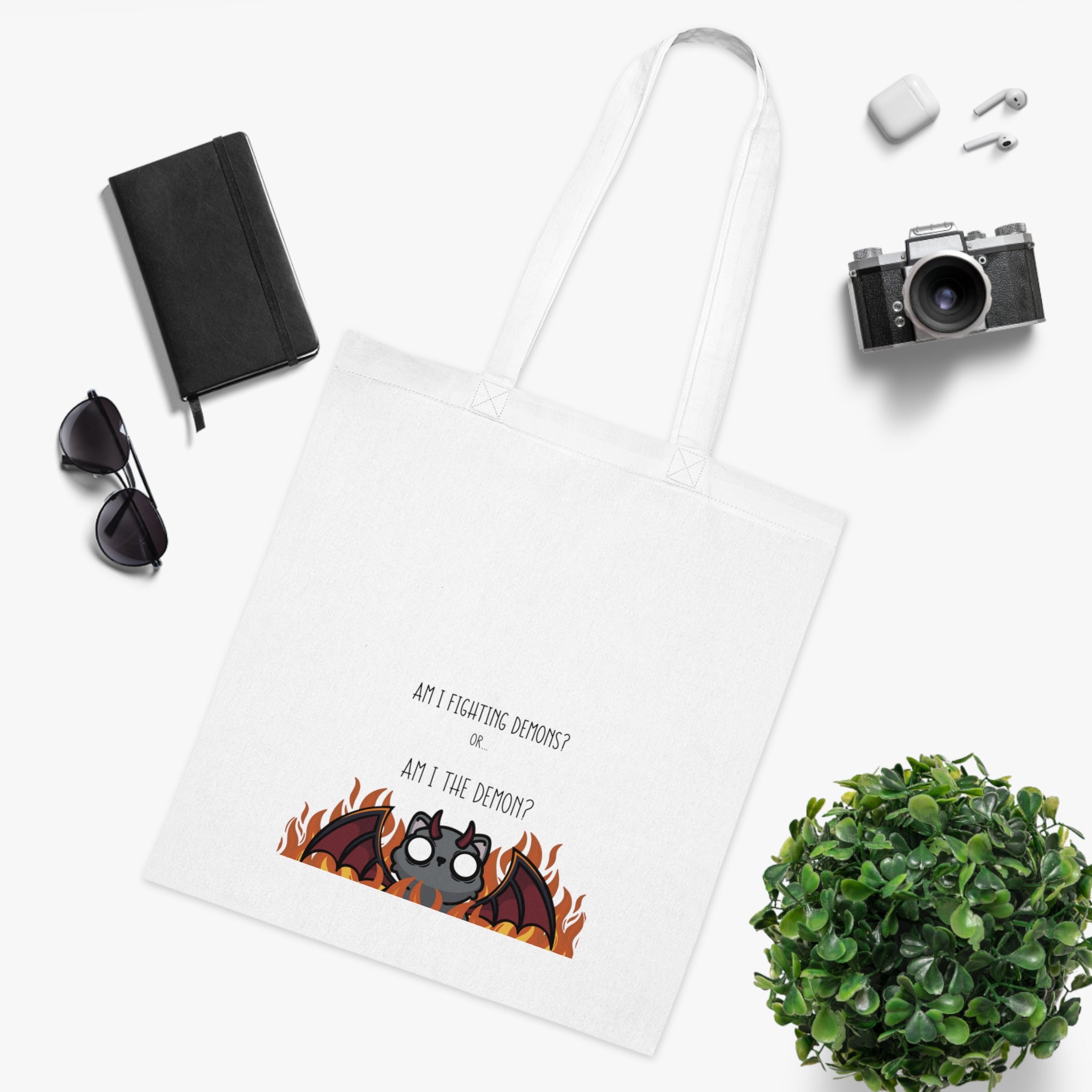 Am I Fighting Demons? Or… Am I The Demon? White Tote Bag