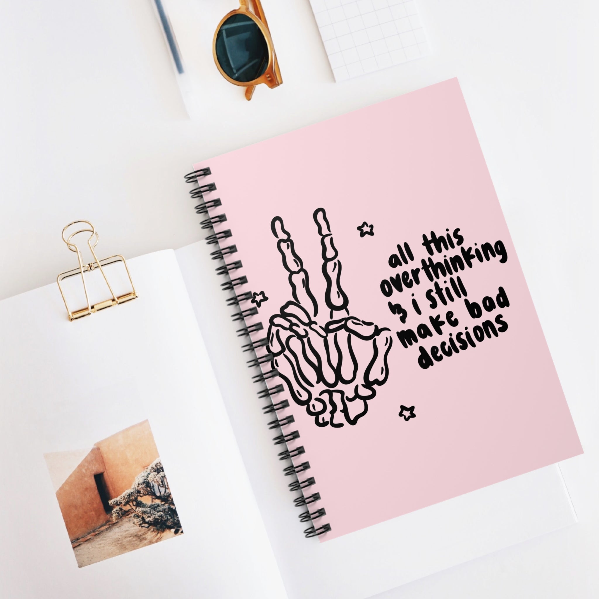 All This Overthinking & I Still Make Bad Decisions A5 Lined Notebook