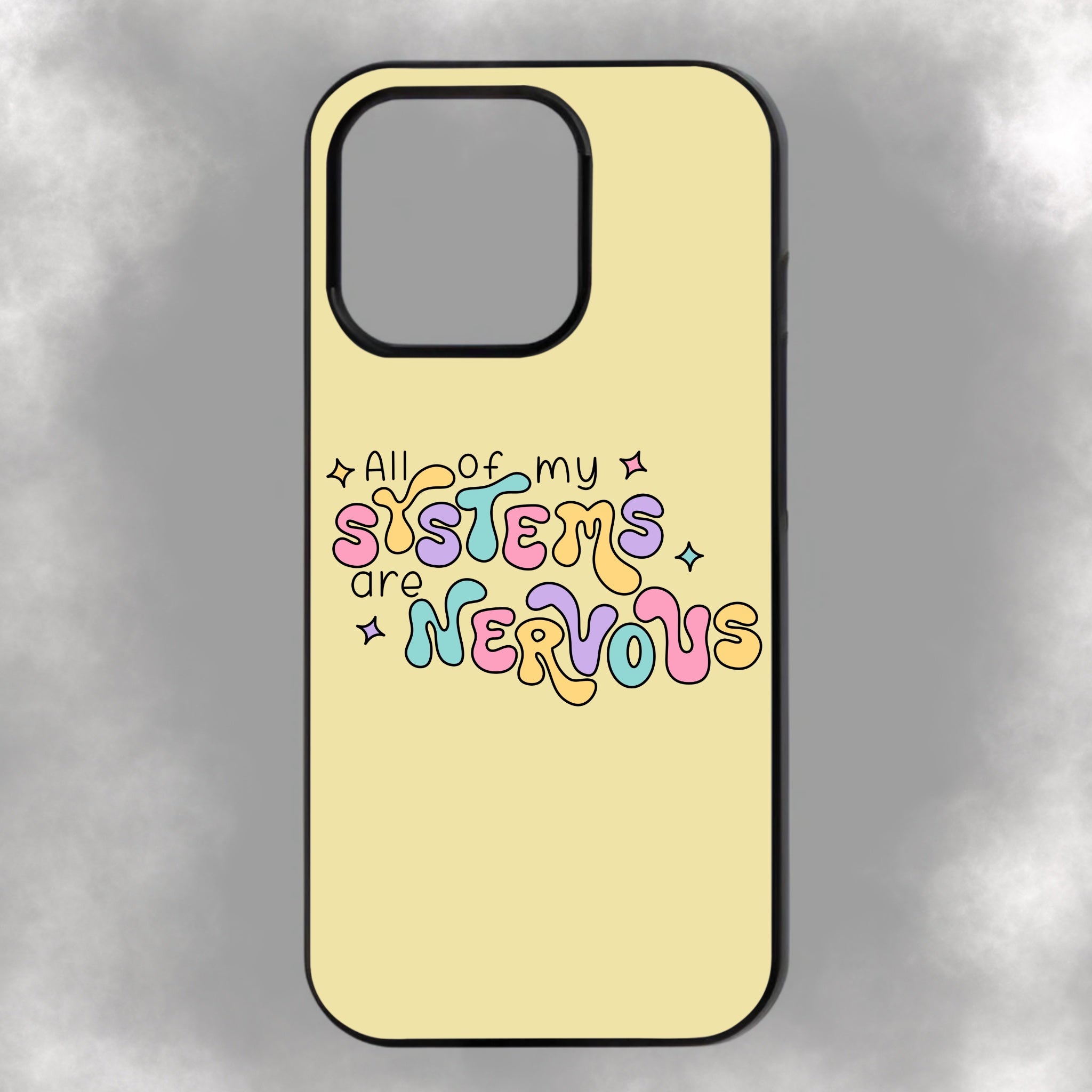 All Of My Systems Are Nervous iPhone Rubber Phone Case