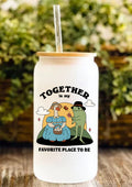 Together Is My Favorite Place To Be 12oz Frosted Glass Tumbler