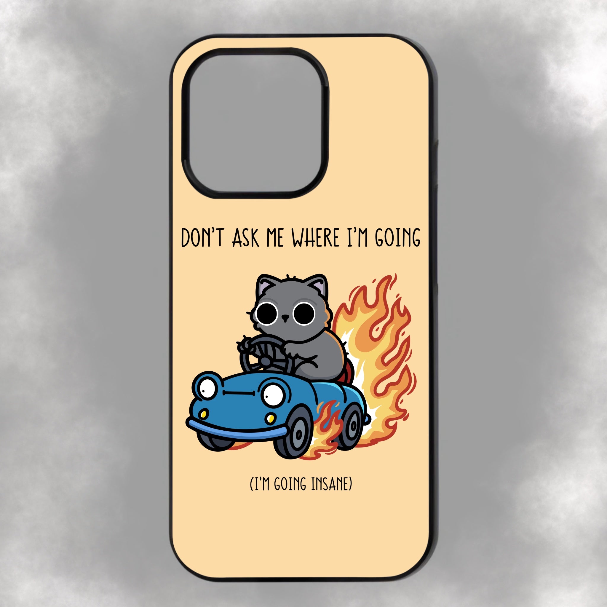 Don’t Ask Me Where I’m Going (I’m Going Insane) iPhone Rubber Phone Case