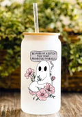Be More Of A Bitch This Year- Prioritise Yourself 12oz Frosted Glass Tumbler