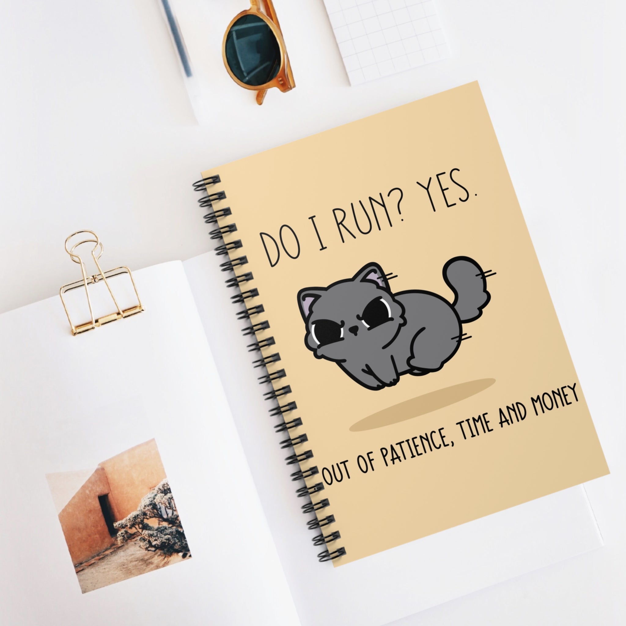 Do I Run? Yes. Out Of Patience, Time And Money A5 Lined Notebook